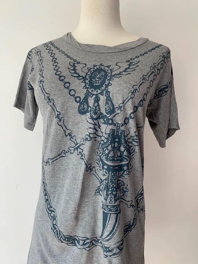 Vivienne Westwood Vivienne Westwood size1 Gray striped short sleeve T-shirt Size M / US 6-8 / IT 42-44 - 2 Thumbnail