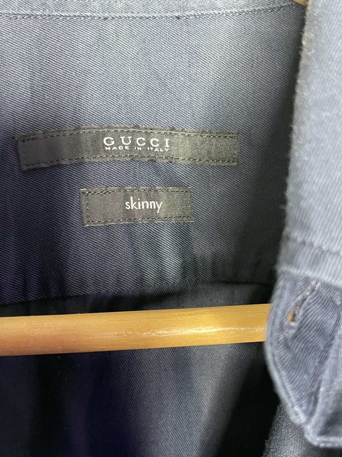 Gucci Gucci navy shirt- size 39/15-1/2 Size US M / EU 48-50 / 2 - 4 Thumbnail