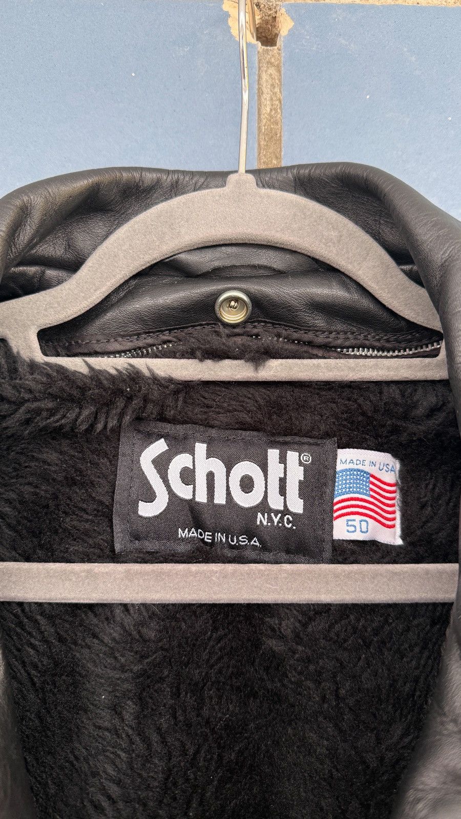Schott Schott Leather Bomber Jacket with Removable Shearling Lining Size US M / EU 48-50 / 2 - 7 Thumbnail