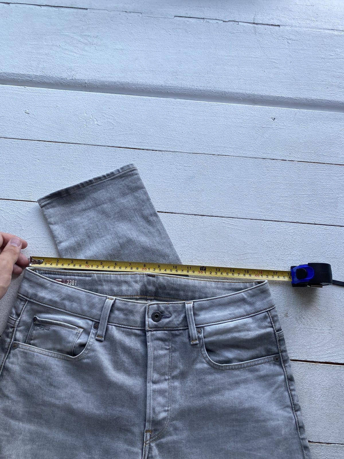 G-Star 🔗G Star Raw Gray Opium Punk 3301 Straight Jeans Relaxed Size US 32 / EU 48 - 13 Thumbnail