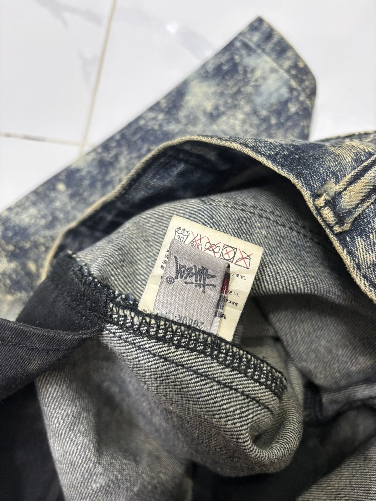 Stussy 🔥CRAZY ARCHIVE STUSSY VINTAGE CUSTOM BLEACH DISTRESS DENIM Size US 30 / EU 46 - 10 Thumbnail