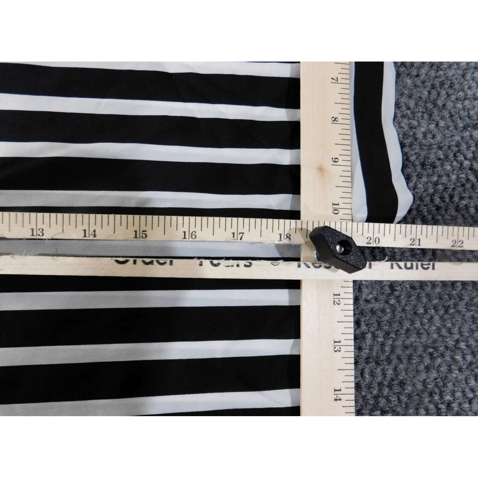 Vintage Ann Taylor top M black striped woven pullover blouse womens Polyester Size M / US 6-8 / IT 42-44 - 6 Thumbnail
