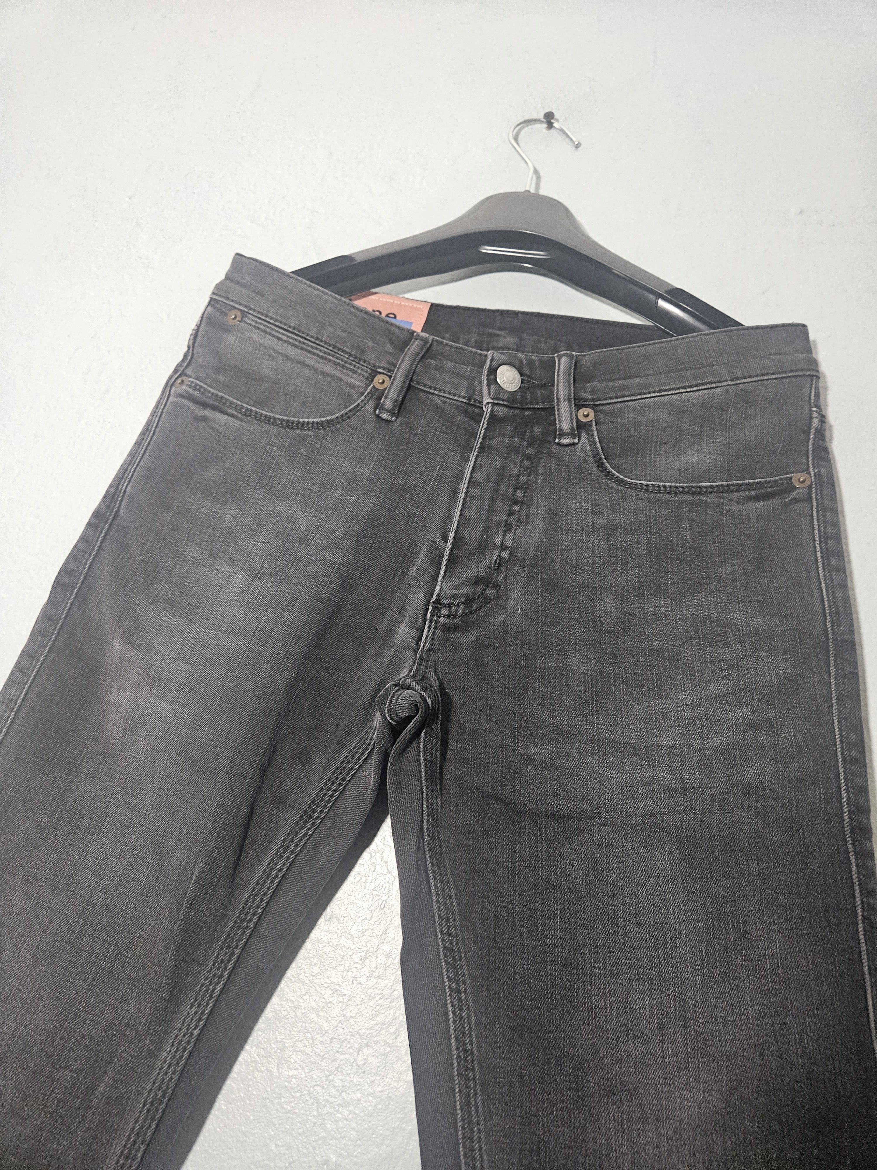 Acne Studios Blå Konst Max Used Blk Back Patch Denim Jeans Size US 28 / EU 44 - 2 Thumbnail