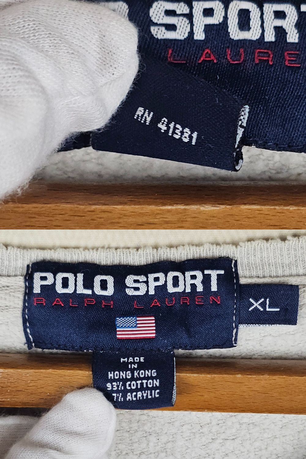 Polo Ralph Lauren 90s Vintage Polo Sport Ralph Lauren USA Flag Sweatshirt - XL Size US XL / EU 56 / 4 - 11 Thumbnail