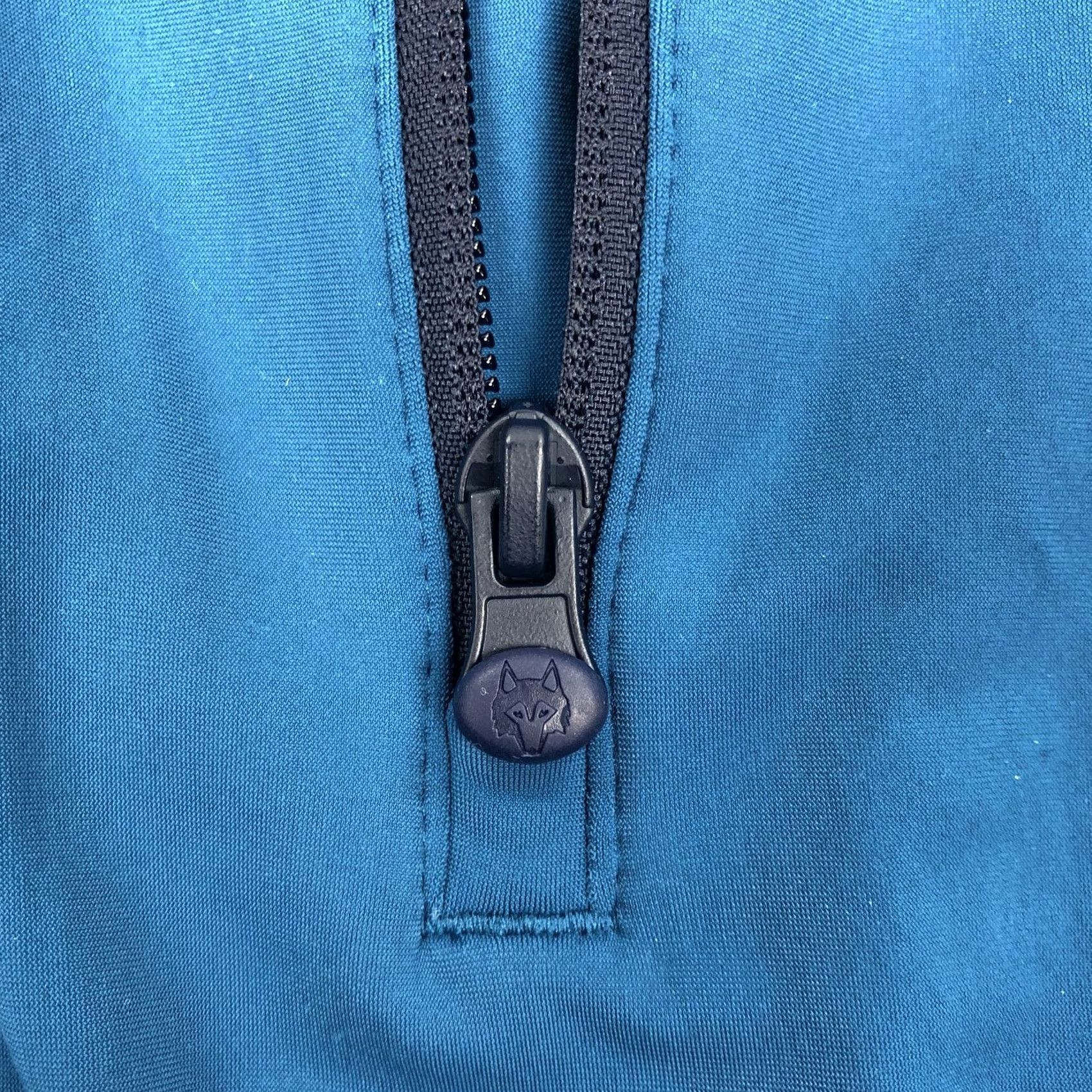 Vintage GREYSON Men's Wolf Logo Activewear Quarter Zip Pullover Shirt M Teal Blue Size US M / EU 48-50 / 2 - 5 Thumbnail