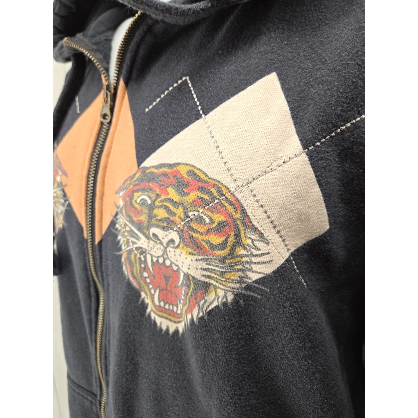 Ed Hardy VINTAGE Ed Hardy Women's Full Zip Hoodie Tiger Logo 3XL Black Knit Cotton Polyester Rhinestone Zipper Hoodie Sweatshirt Ladies Size XXL / US 16-18 / IT 52-54 - 7 Thumbnail