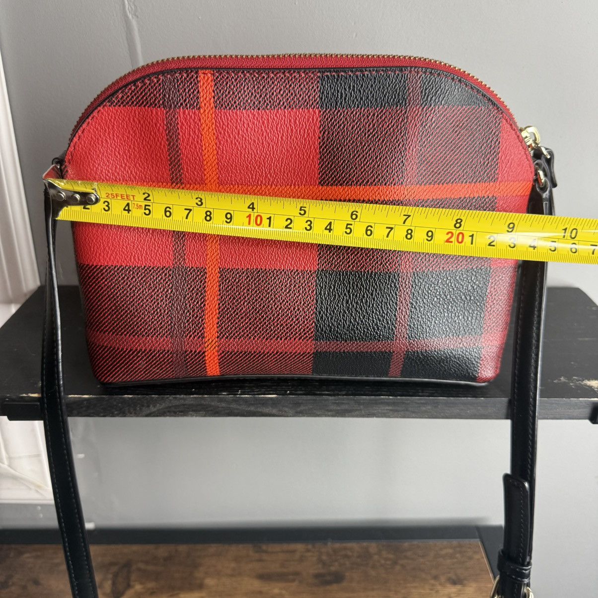 Kate Spade kate spade Red and Black Plaid Crossbody with Orange Accent Size ONE SIZE - 7 Thumbnail
