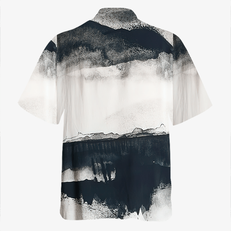 The Unbranded Brand Black & White Moon Print Shirt Size US M / EU 48-50 / 2 - 5 Thumbnail