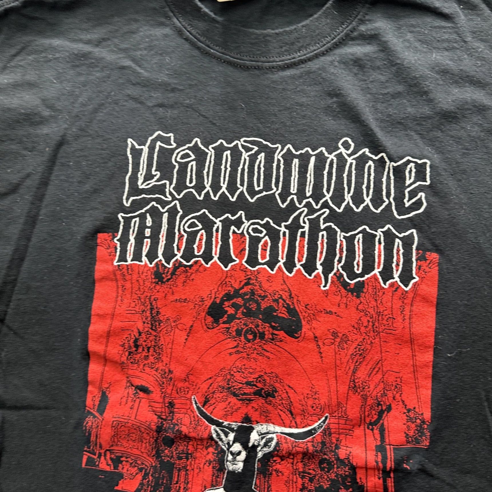 Gildan Gildan Landmine Marathon Shirt Mens Medium Black Graphic Tee Death Metal Band Size US M / EU 48-50 / 2 - 6 Thumbnail