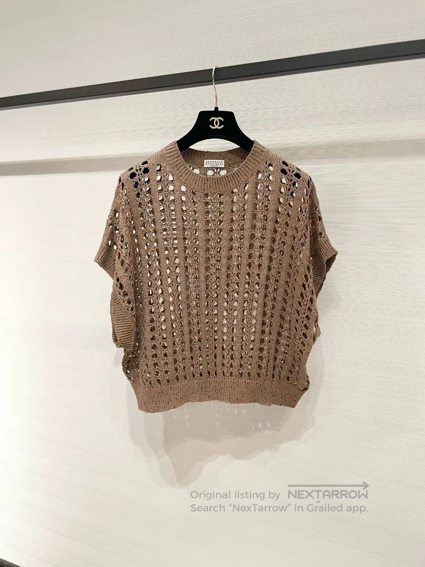 Brunello Cucinelli beige open-knit sweater by brunello cucinelli. Size US M / EU 48-50 / 2 - 1 Thumbnail