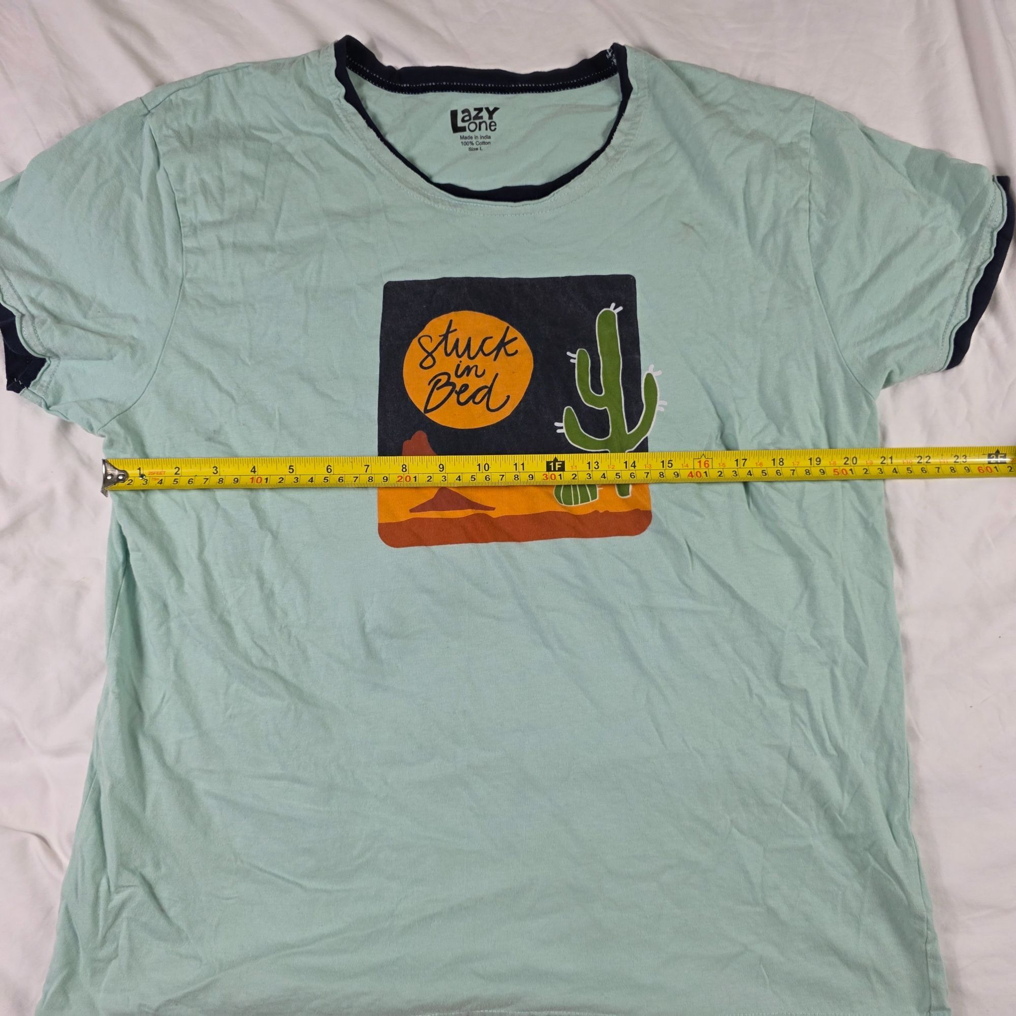 Other Lazy One Stuck In Bed Graphic Adults Size Large Mint Green S Size L / US 10 / IT 46 - 5 Thumbnail