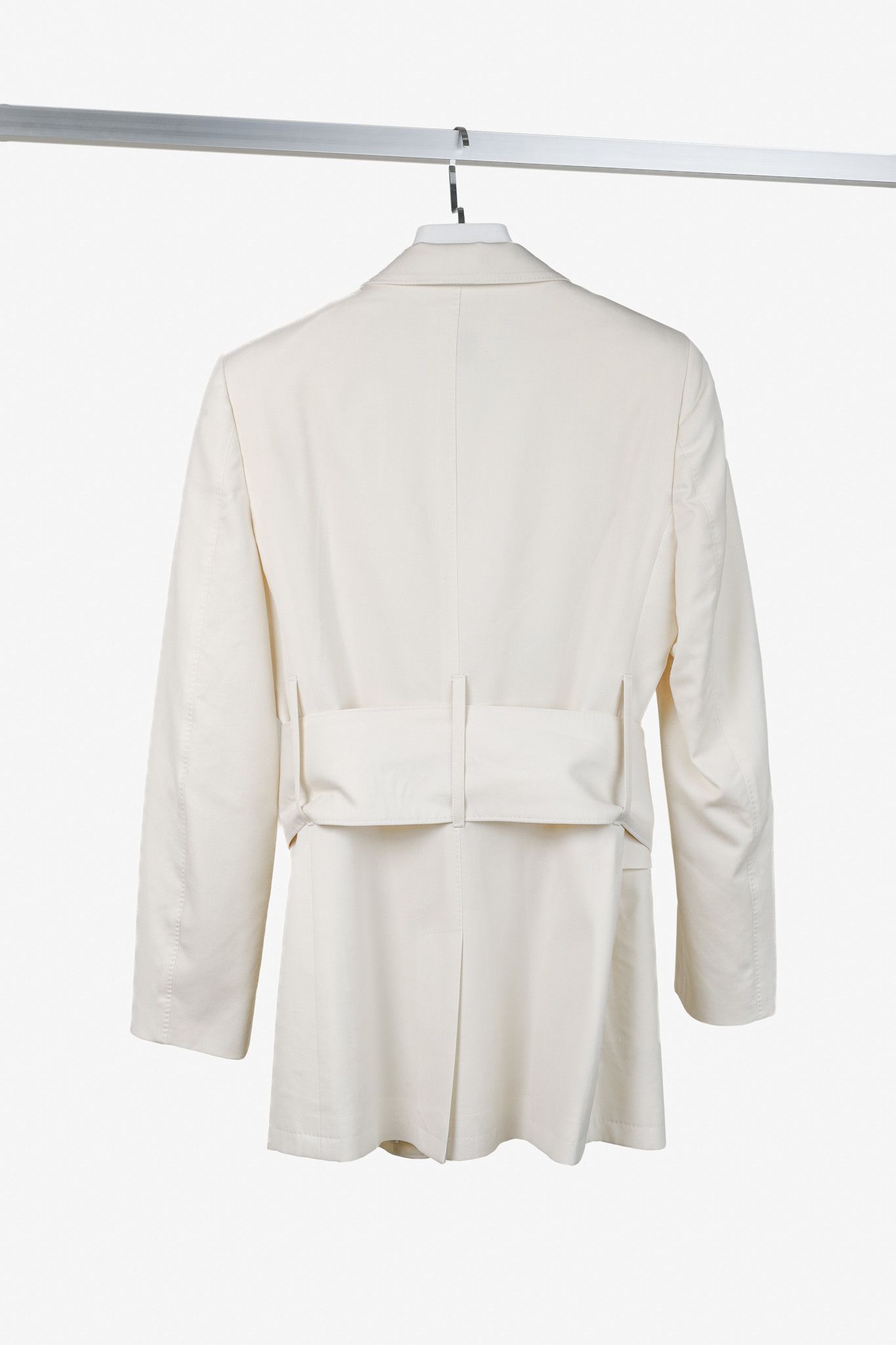 Burberry Burberry Cream Wool Oversized Belted Blazer Size M / US 6-8 / IT 42-44 - 2 Thumbnail