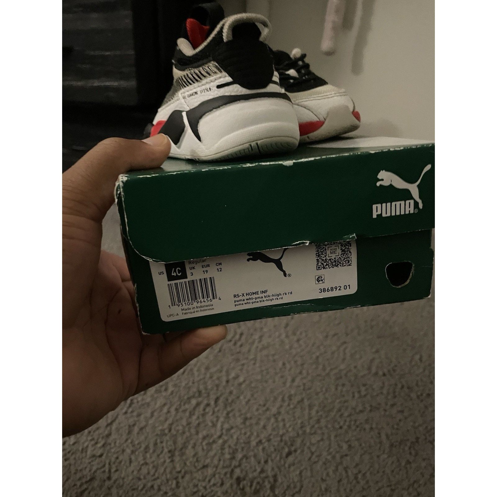 Puma Size 4c-Puma RS-X Running System Toddler Sneakers White Size US 5 / EU 37 - 6 Thumbnail