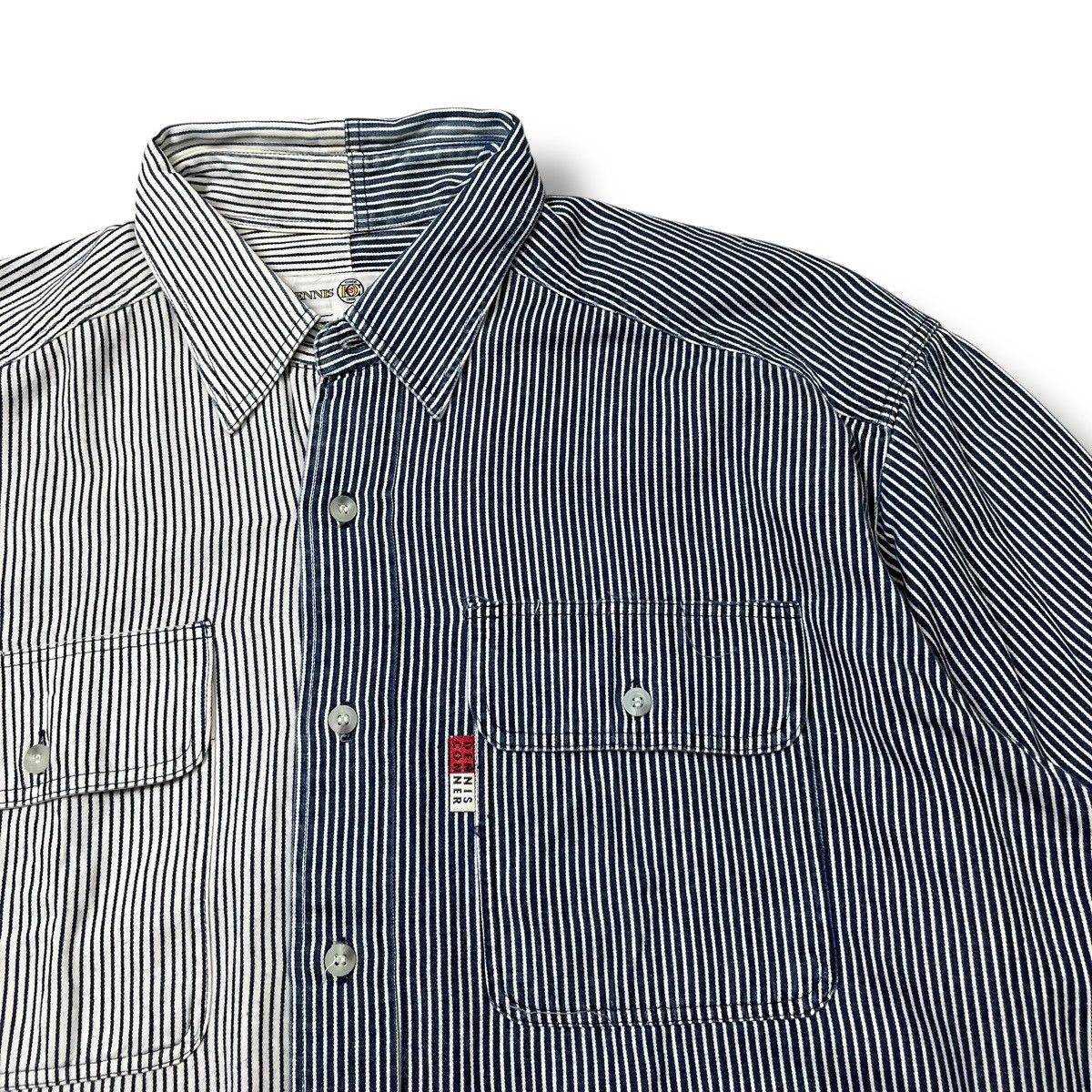 Kapital LAST DROP‼️90s Dennis Conner Split Stripe Button-Up /Needles Size US L / EU 52-54 / 3 - 4 Thumbnail
