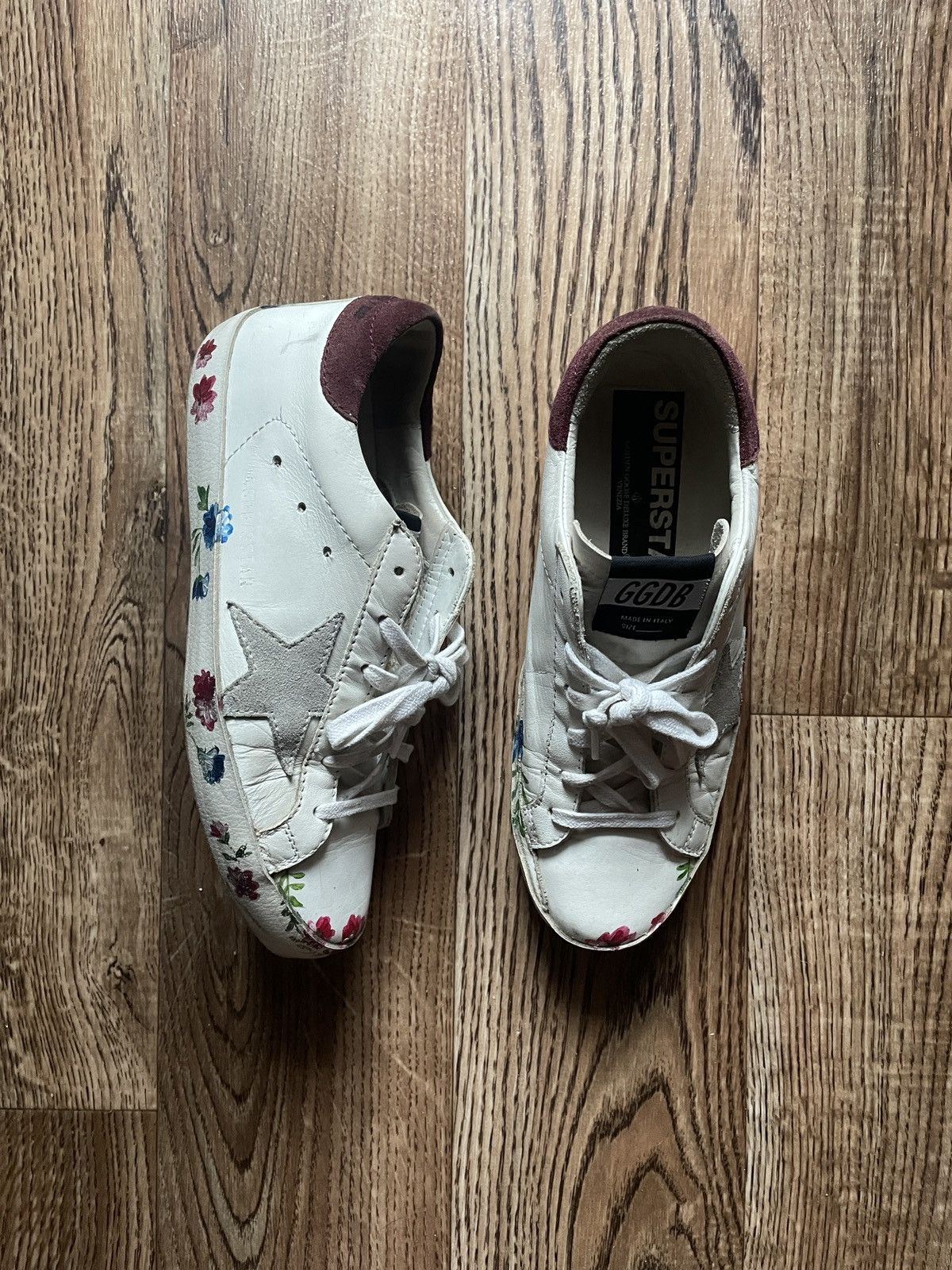 Golden Goose ❗️RARE ❗️ Golden Goose Superstar Floral Hand printed sneakers Size US 6 / IT 36 - 1 Thumbnail