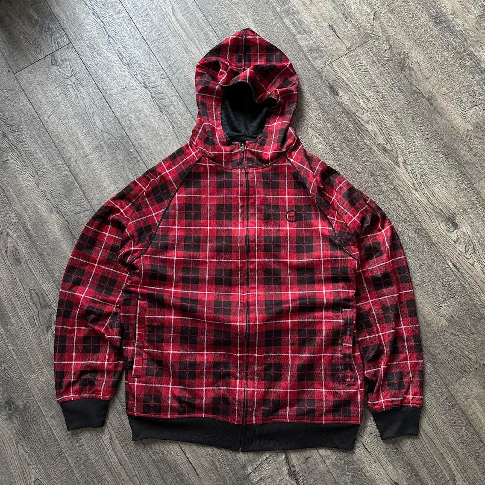 Vintage Vintage 00s Y2K Reversible Black Red Plaid Zip Up Hoodie Size US M / EU 48-50 / 2 - 4 Thumbnail