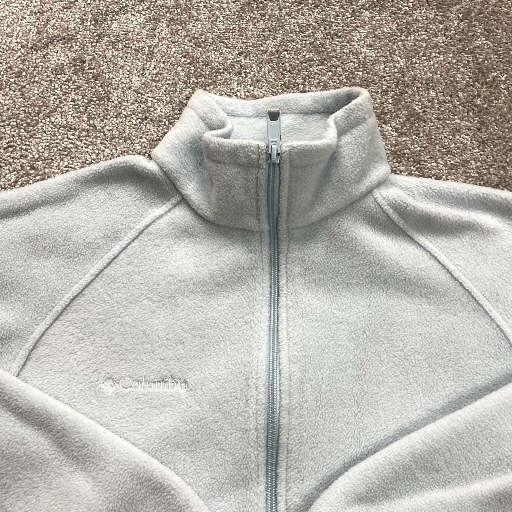 Vintage Columbia Benton Springs Fleece Jacket Womens Medium Blue Full Zip Pockets Size M / US 6-8 / IT 42-44 - 3 Thumbnail