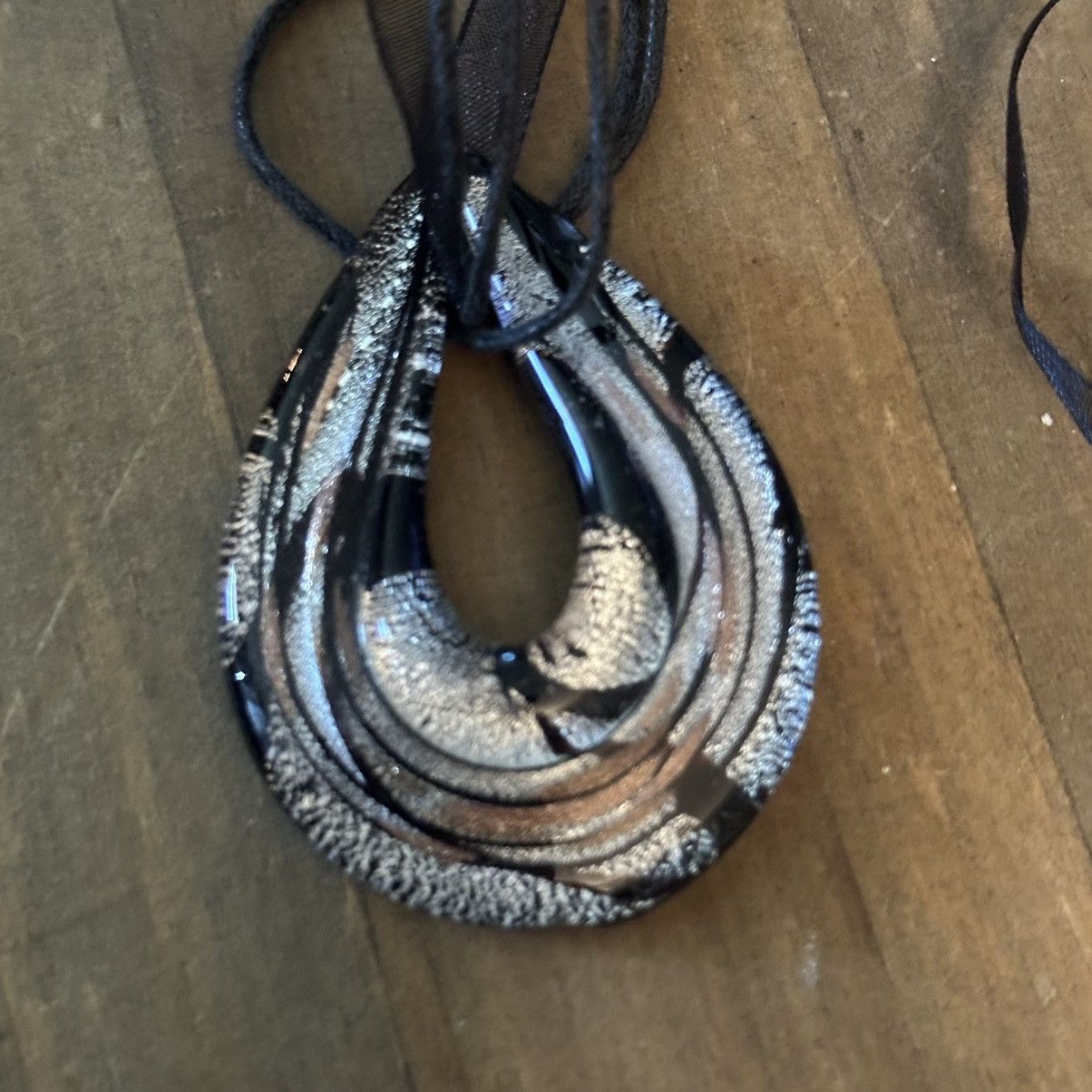 Other Teardrop Murano glass pendant ribbon necklace Size ONE SIZE - 3 Thumbnail
