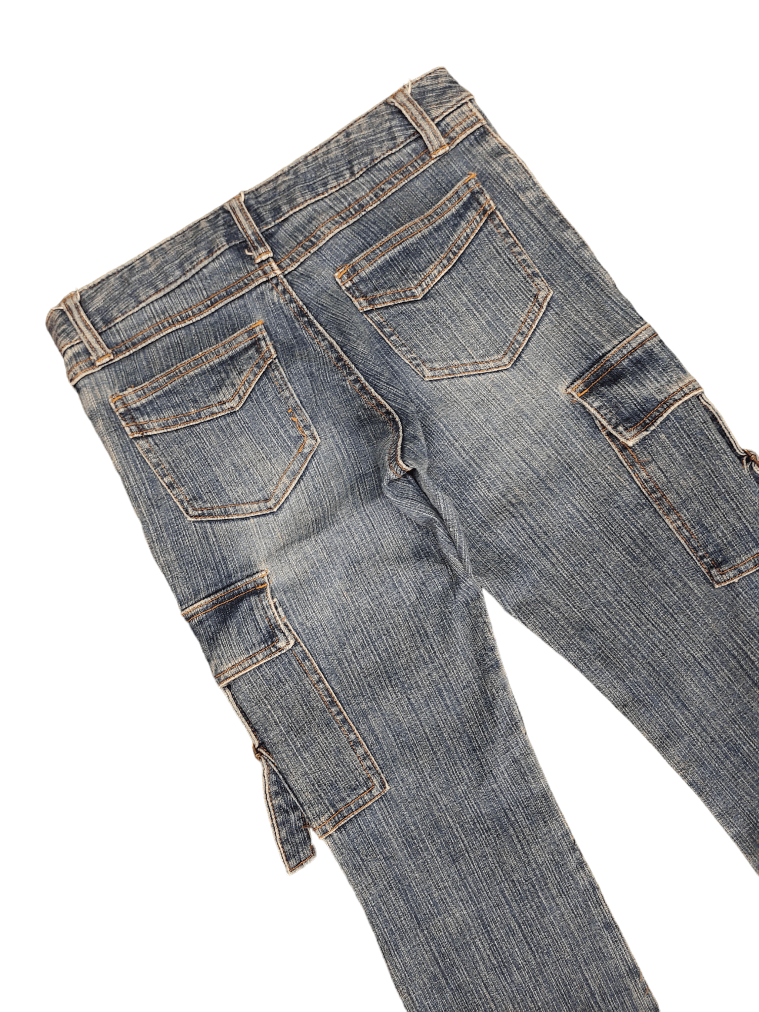 GOSTAR DE FUGA Flare Jeans Japan Cargo Faded Low Rise Boot Cut Y2k Goa Size US 27 - 15 Thumbnail