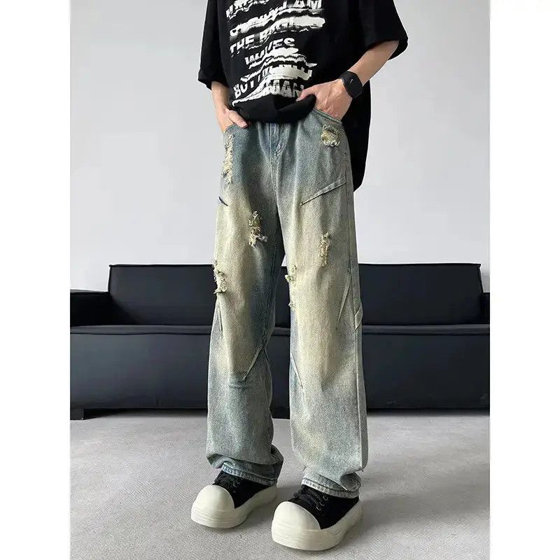 Japanese Brand Retro loose straight leg slightly flared jeans Size US 32 / EU 48 - 1 Thumbnail