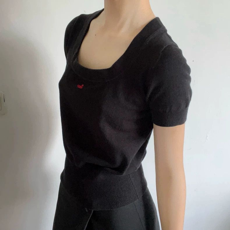 Vivienne Westwood Vivienne Westwood size3 Saturn logo knit stretch short slee Size M / US 6-8 / IT 42-44 - 2 Thumbnail