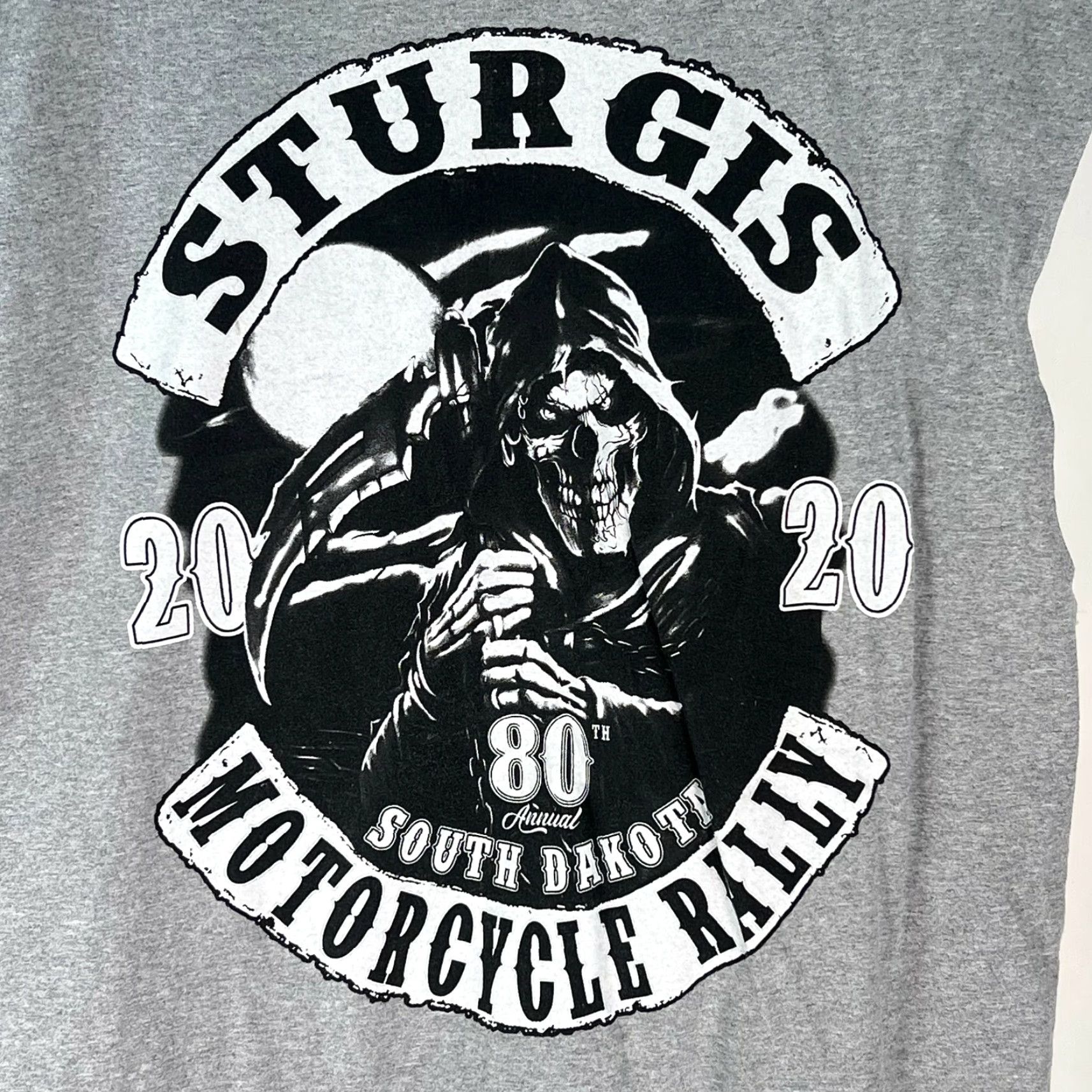 Gildan Gildan Mens Sturgis Motorcycle Rally 2020 South Dakota Gray T Shirt 2XL Size US XXL / EU 58 / 5 - 4 Thumbnail
