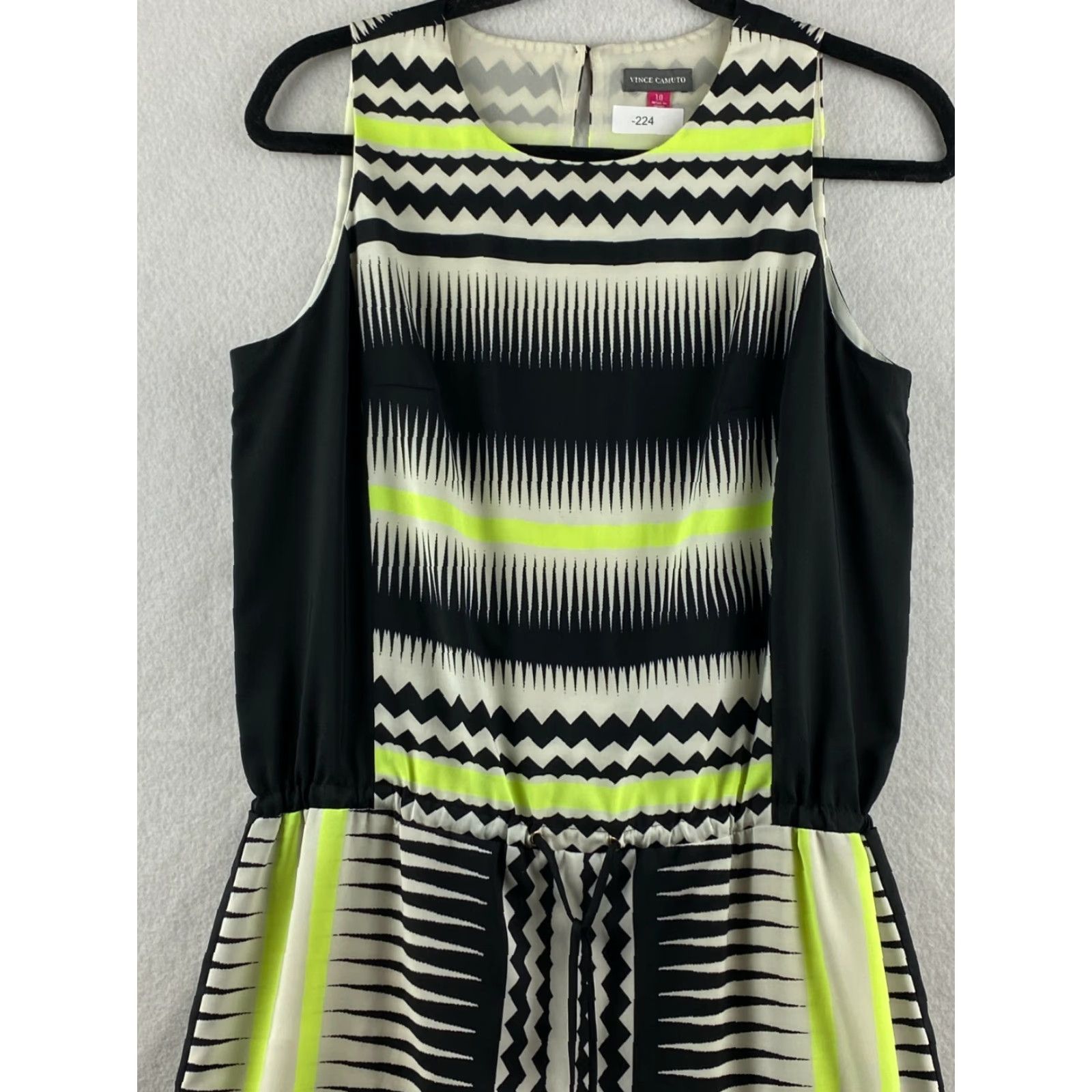Vince Camuto Vince Camuto Dress Womens 10 Multicolor A Line Sleeveless Lined Tie-Waist Dress Mens? Size L / US 10 / IT 46 - 2 Thumbnail