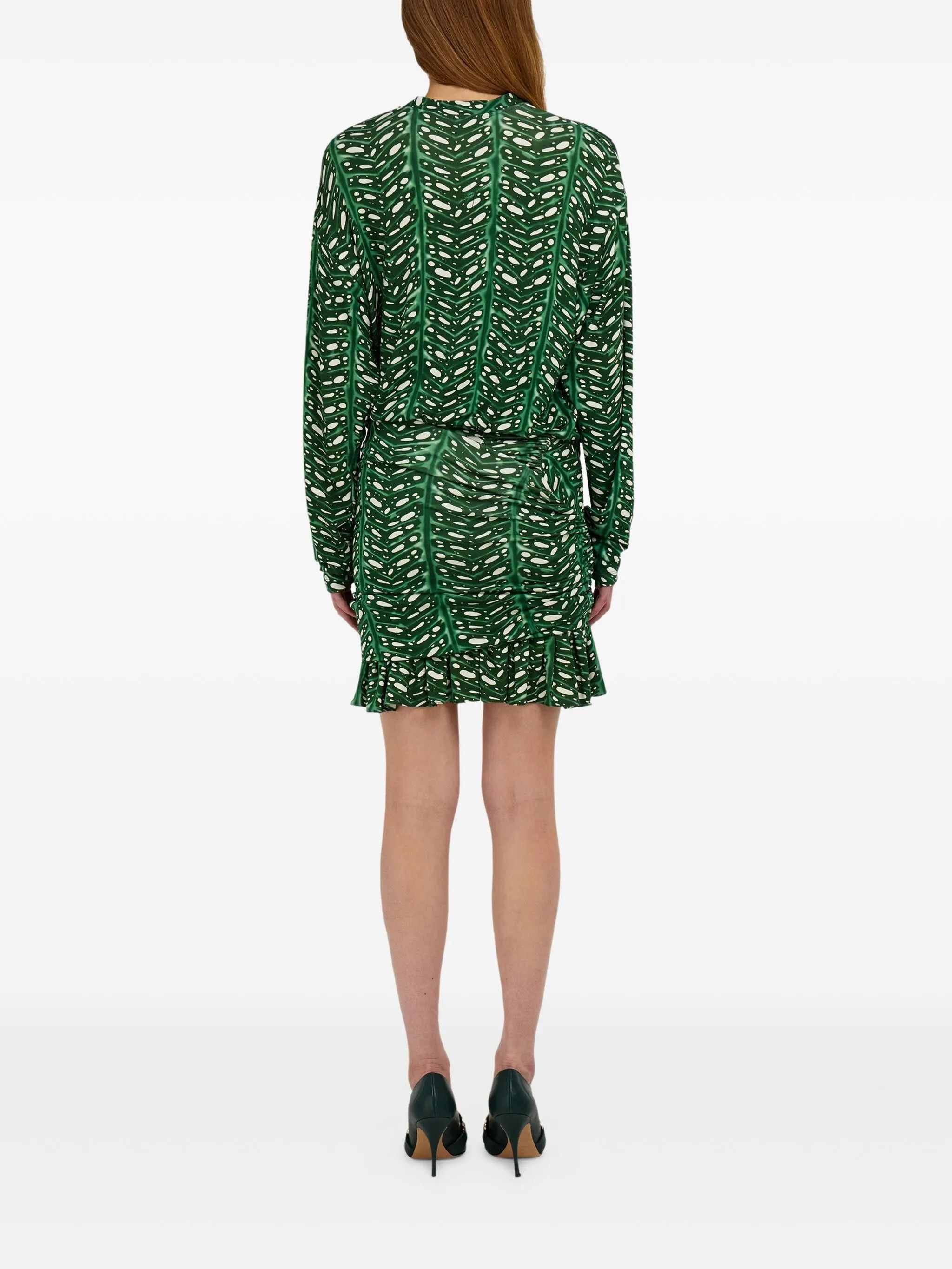 Salvatore Ferragamo o1s1rm0426 Mini Dress in Green Size L / US 10 / IT 46 - 3 Thumbnail