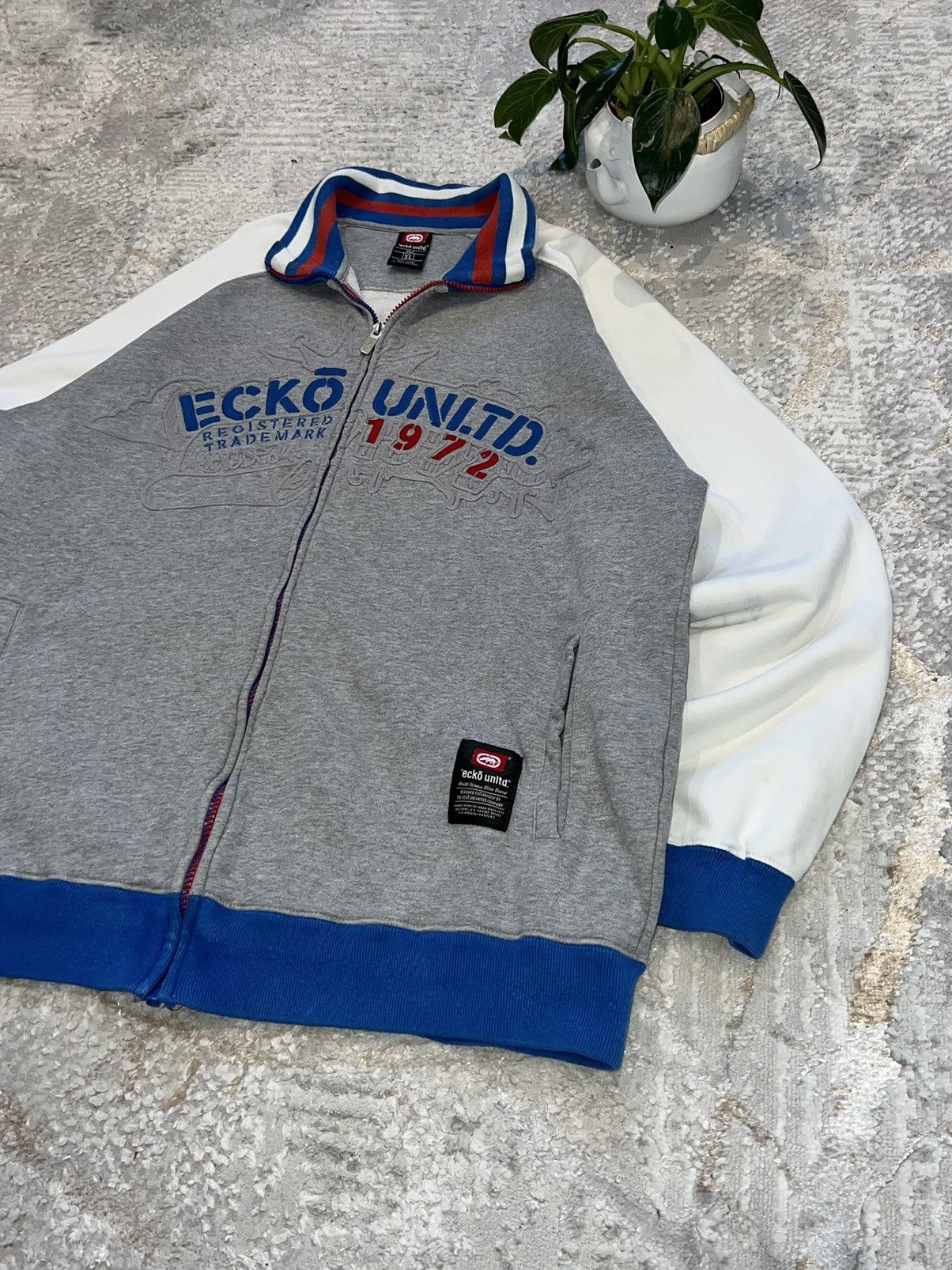 Ecko Unltd. × Japanese Brand ECKO UNLTD VINTAGE 90S ZIP SWEATSHIRT BOXY FIT Y2K CREWNECK Size US XL / EU 56 / 4 - 5 Thumbnail