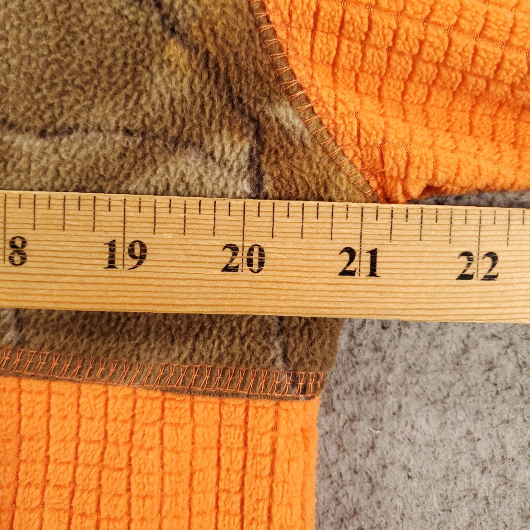 Vintage Southern Marsh Mens Sweater Small Orange Camo Trim Waffle Knit 1/4 Zip Pullover Size US S / EU 44-46 / 1 - 6 Thumbnail