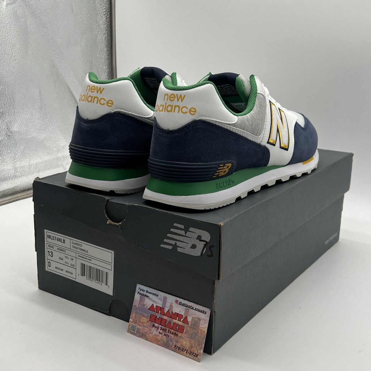 New Balance 574 varsity green indigo Size US 13 / EU 46 - 5 Thumbnail