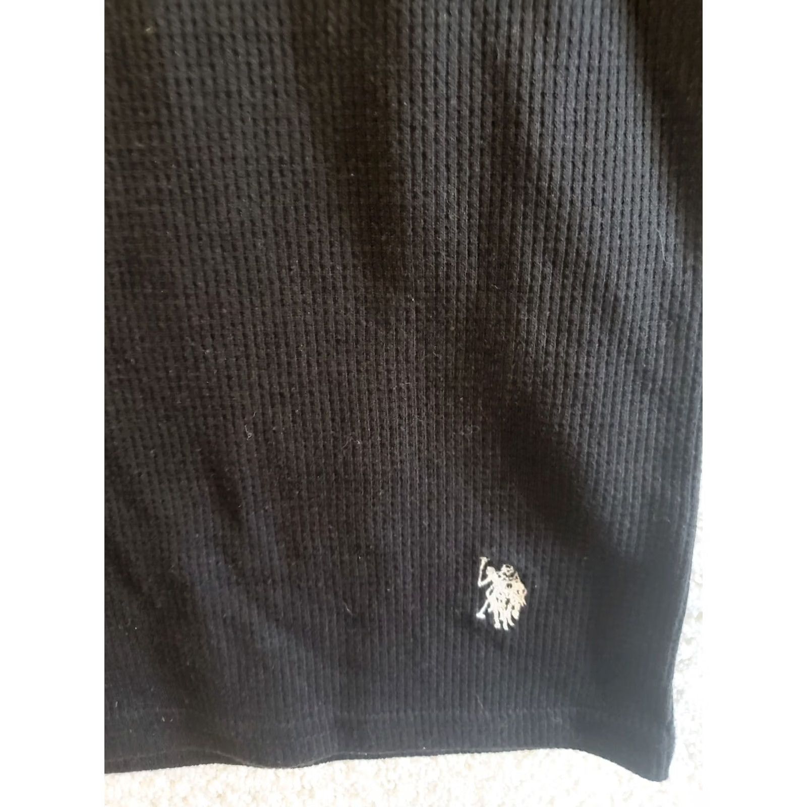 Vintage U.S. Polo Assn Shirt Men's L Black Long Sleeve Sleepwear Waffle Knit Tee Size US L / EU 52-54 / 3 - 4 Thumbnail