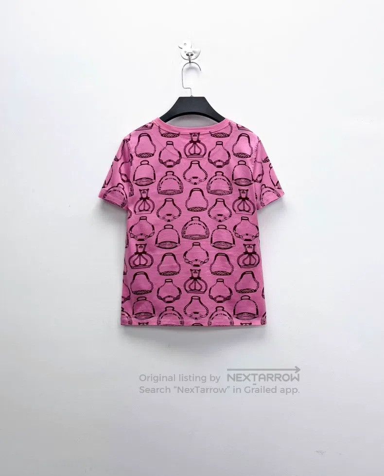 Hermes Hermes SS23 Pink Vase印花 Short Sleeve Size XXS / US 00 / IT 34 - 2 Thumbnail