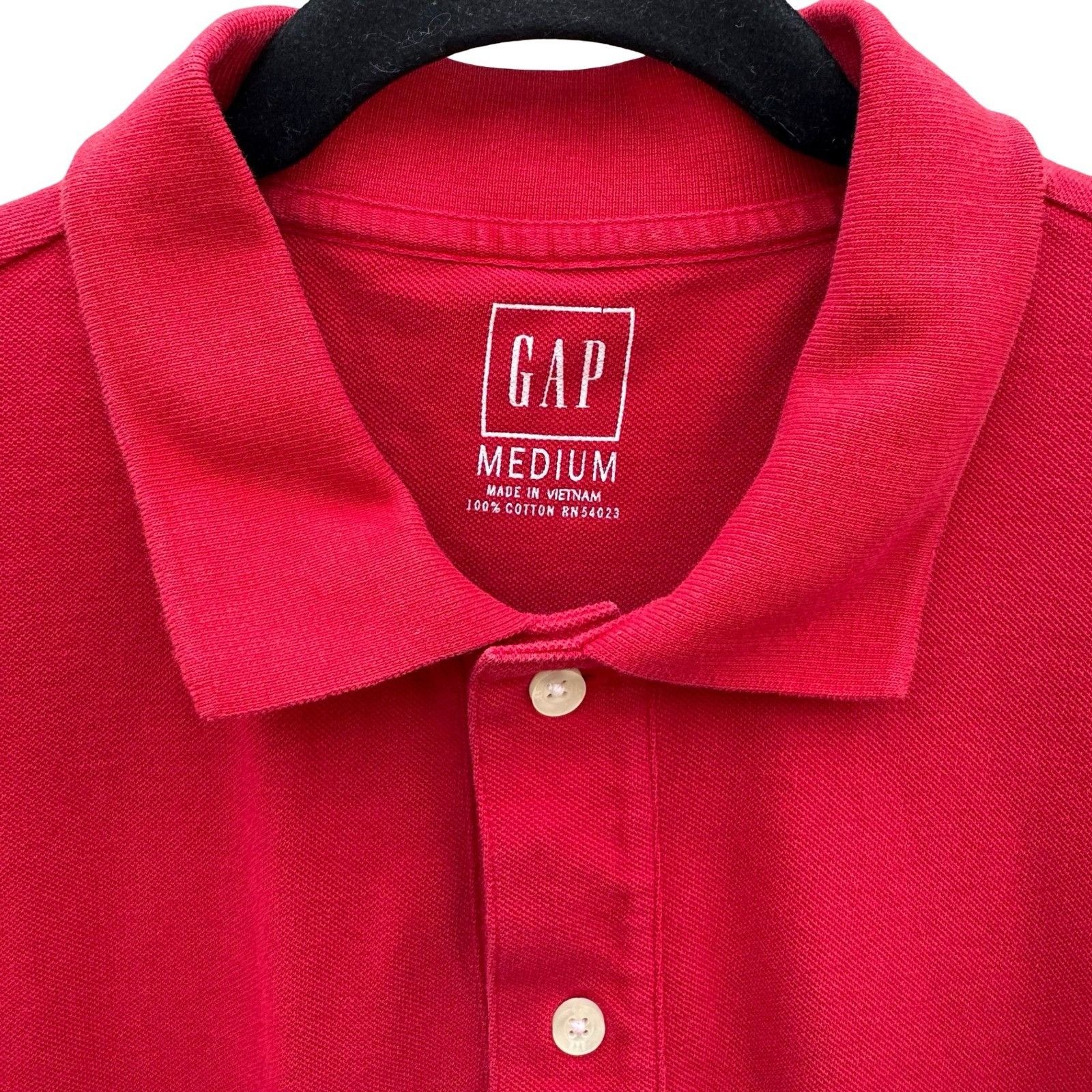 Gap GAP Vintage 90s Mens Medium Red Short Sleeve Cotton Pique Po Size US M / EU 48-50 / 2 - 6 Thumbnail
