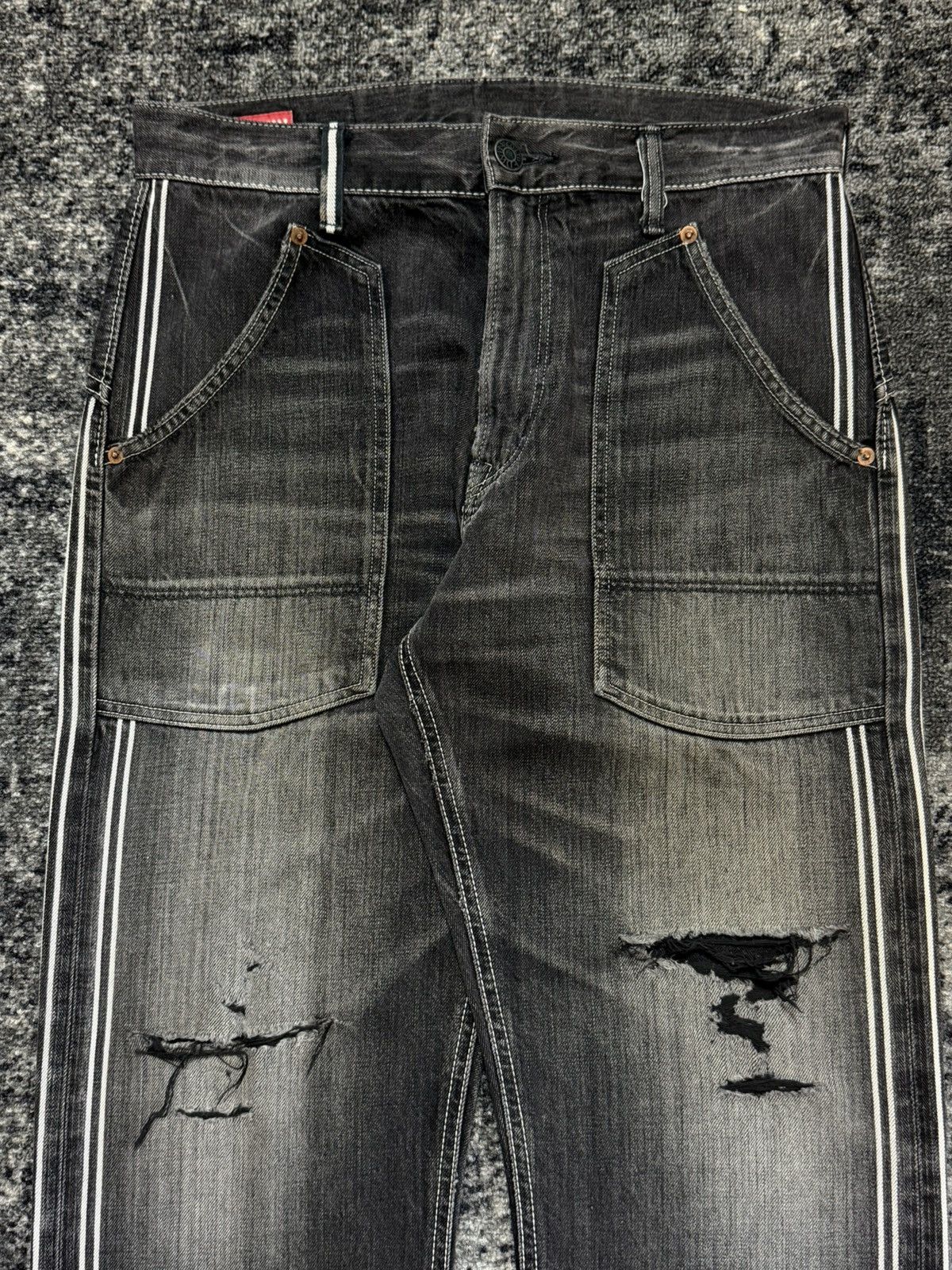 Edwin vintage Edwin Japan selvedge buckle belt denim jeans 1990s Size US 30 / EU 46 - 9 Thumbnail