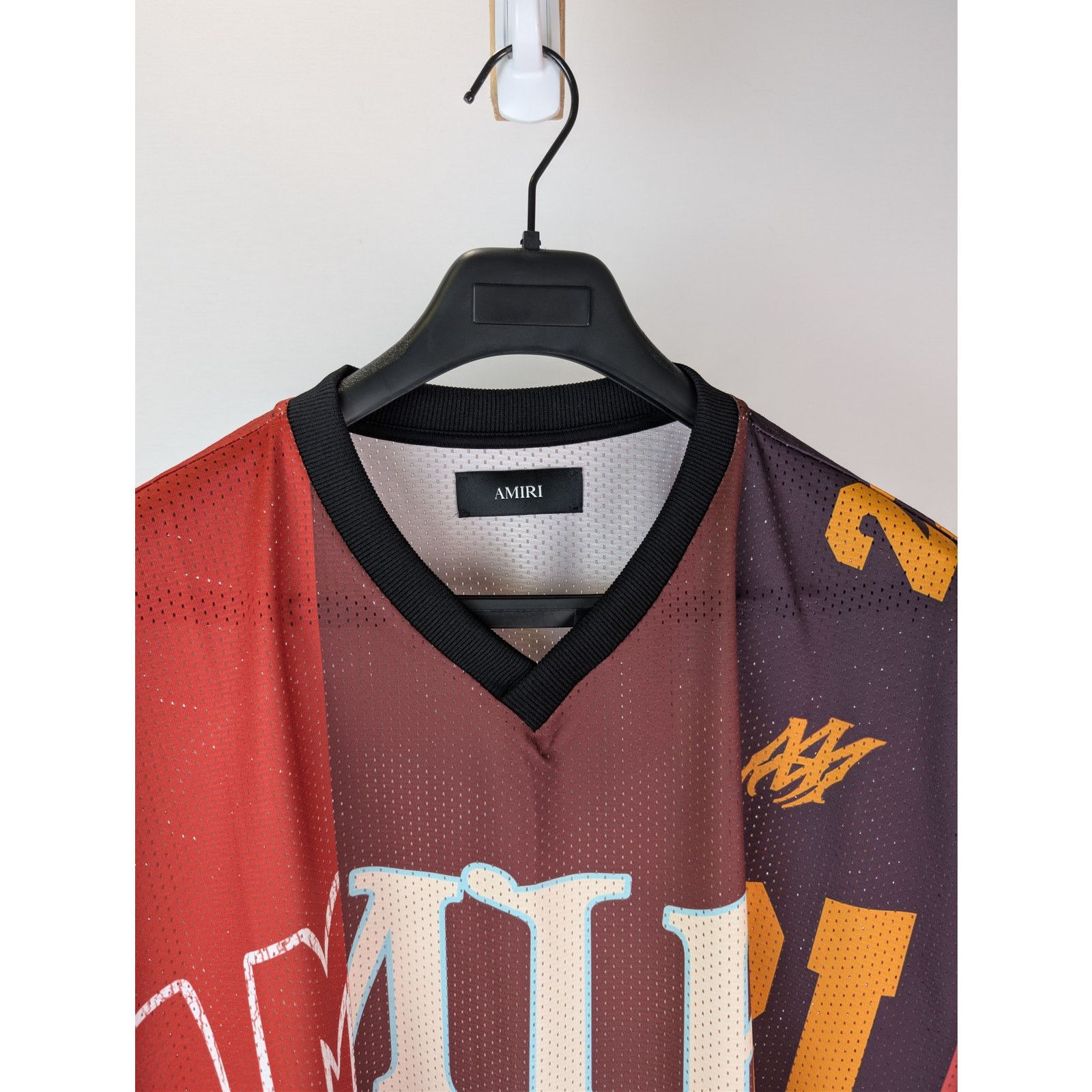 Amiri o1rshd1 Spliced Oversized Mesh T-Shirt in Red Size US XL / EU 56 / 4 - 7 Thumbnail