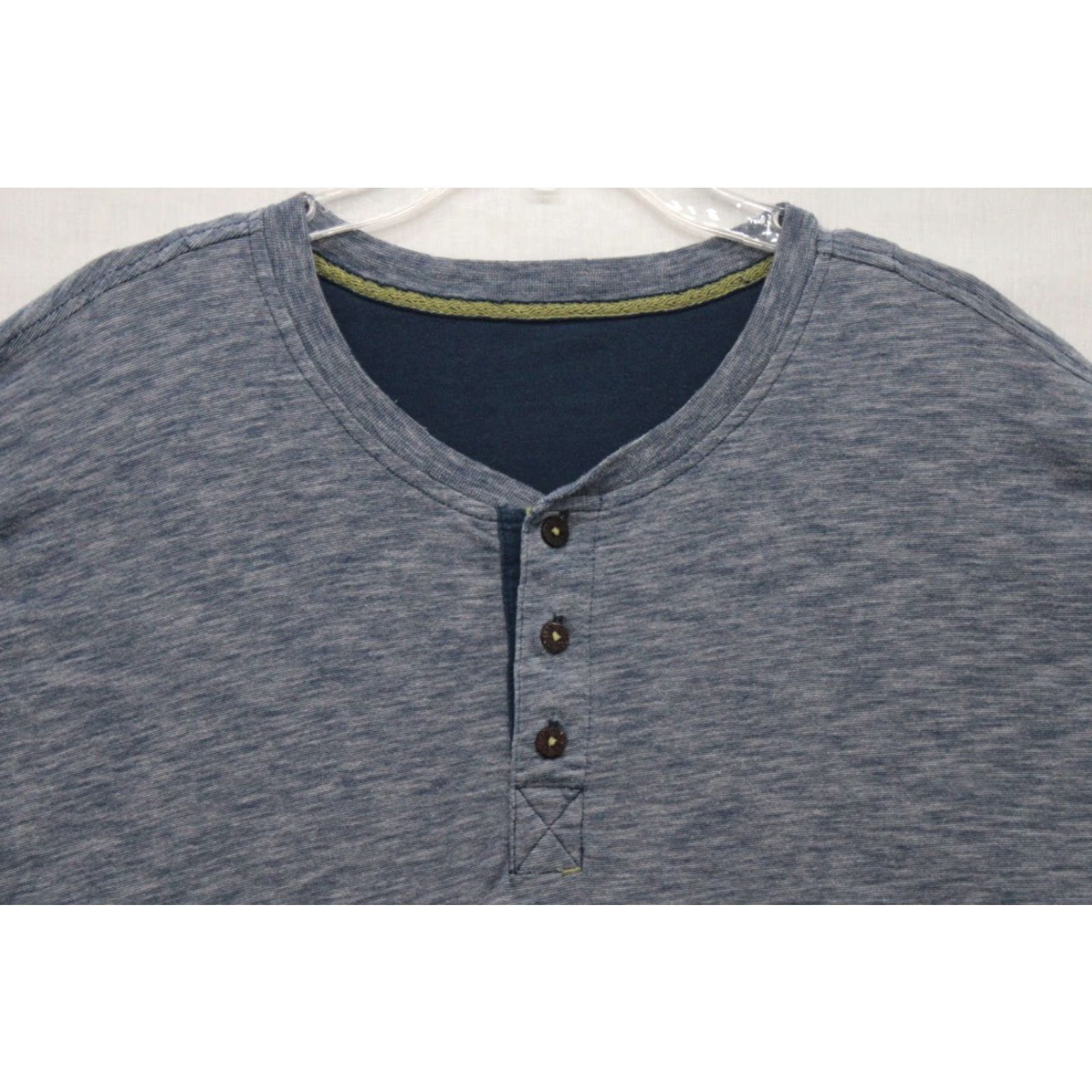 Tommy Bahama Tommy Bahama Henley Shirt Men's XXL Blue Long Sleeve Heather Vacation Beach Luau Size US XXL / EU 58 / 5 - 4 Thumbnail
