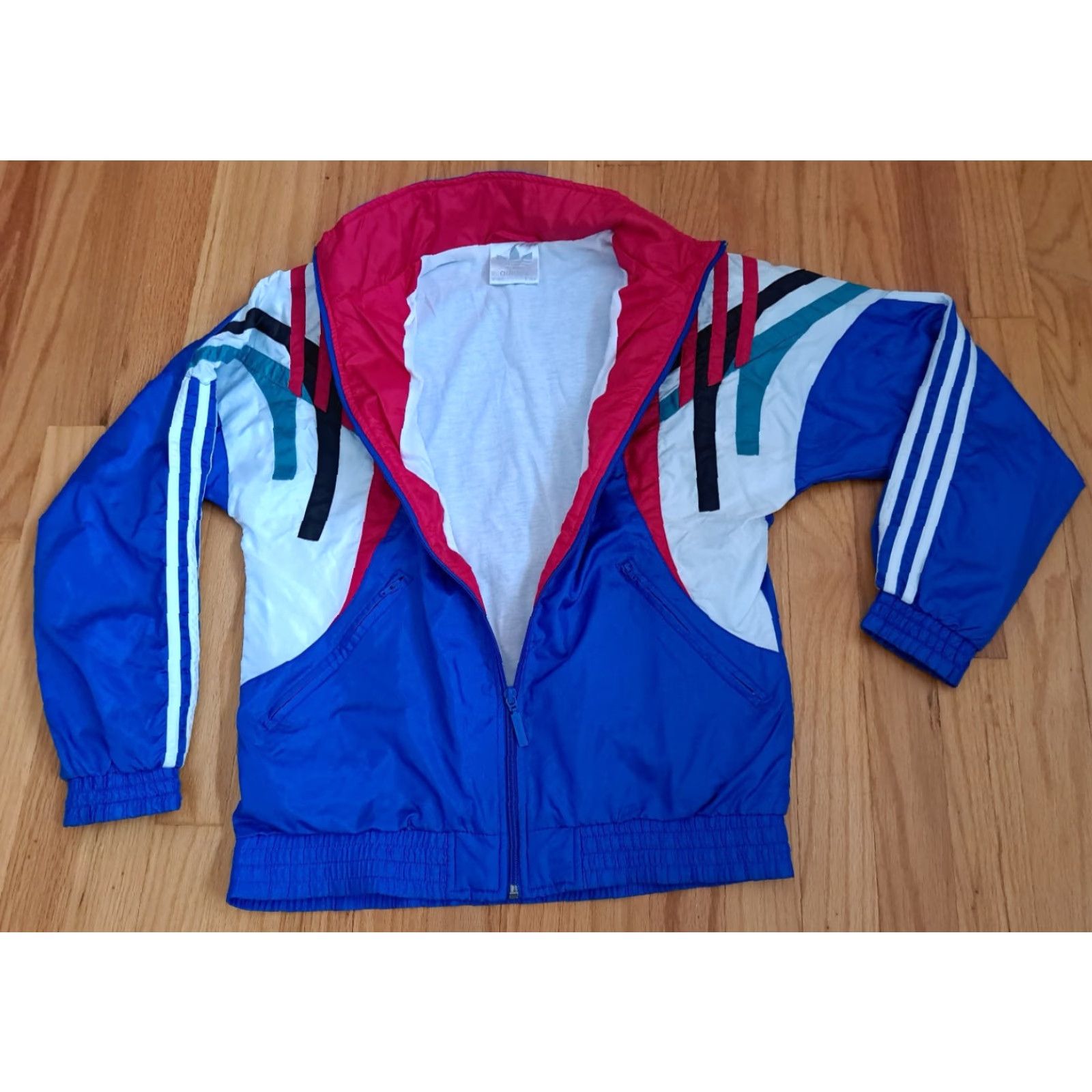 Adidas **Vintage Adidas Red,Black,Blue Striped Women Jacket Size 14** User: Vintage Adidas Red,Black,Blue Striped Women's Jacket Size 14 Size XL / US 12-14 / IT 48-50 - 4 Thumbnail