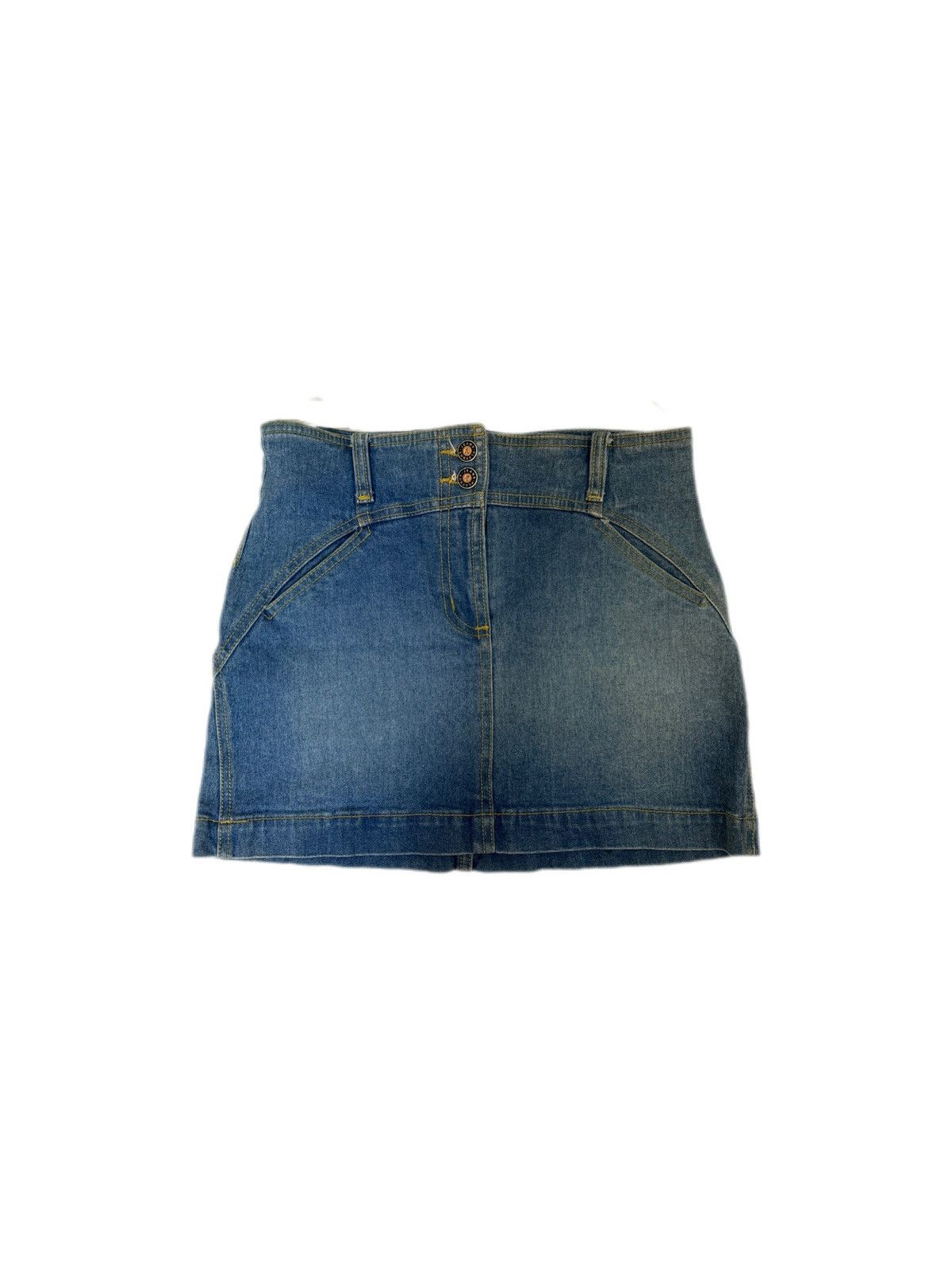 Playboy × Vintage Vintage Playboy Blue denim Mini Skirt Size 26" / US 2 / IT 38 - 2 Thumbnail