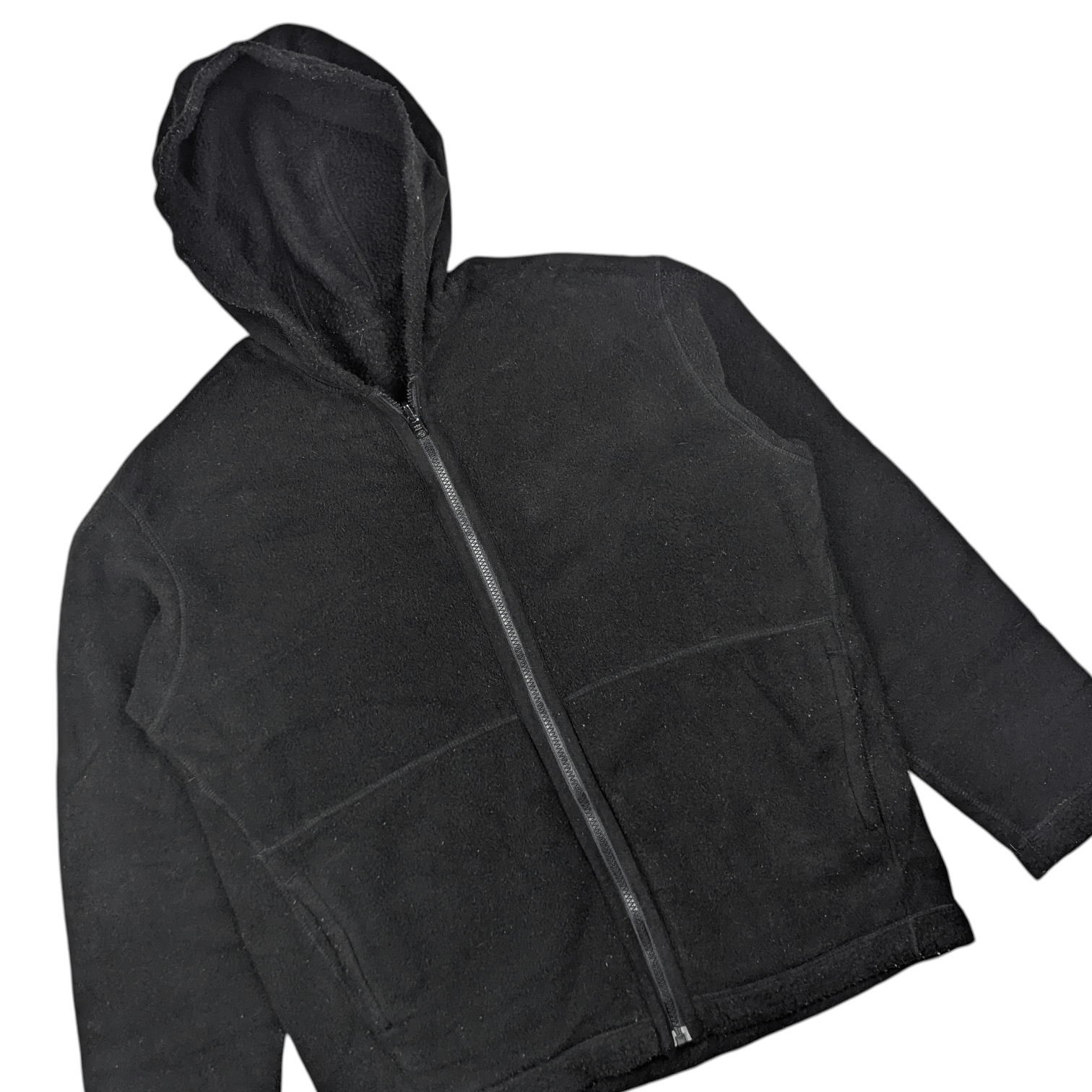 Uniqlo Vintage 90's UNIQLO Zipper Up Reversible Fleece Hoodie Size US L / EU 52-54 / 3 - 10 Thumbnail