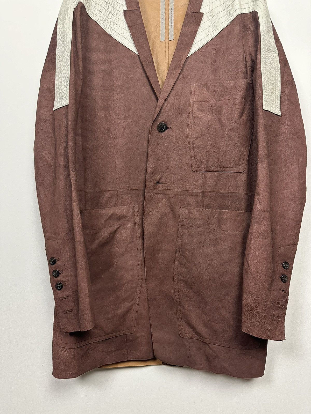 Rick Owens SS21 ‘PHLEGETHON’ Blistered Paper Lamb Lido Jacket Size US S / EU 44-46 / 1 - 4 Thumbnail