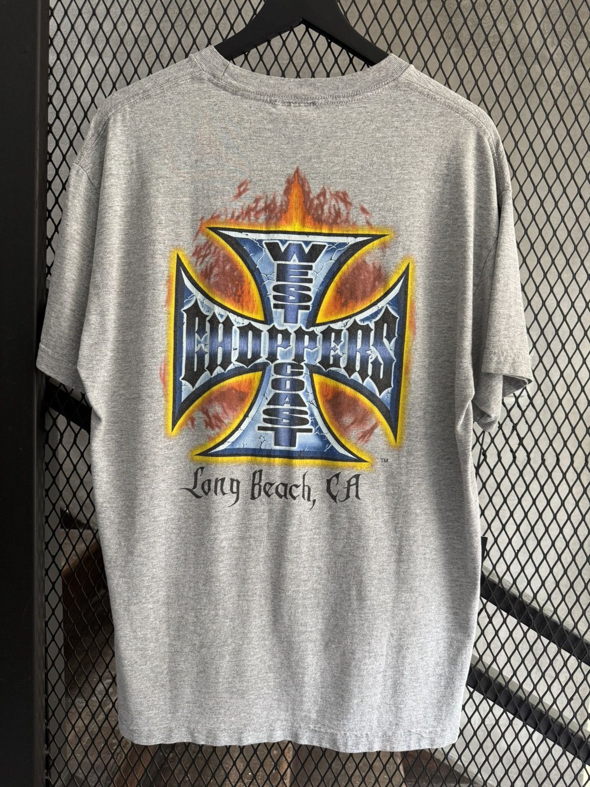 West Coast Choppers Vintage 2000s West Coast Choppers Chrome Flames Tee Size US XL / EU 56 / 4 - 3 Thumbnail