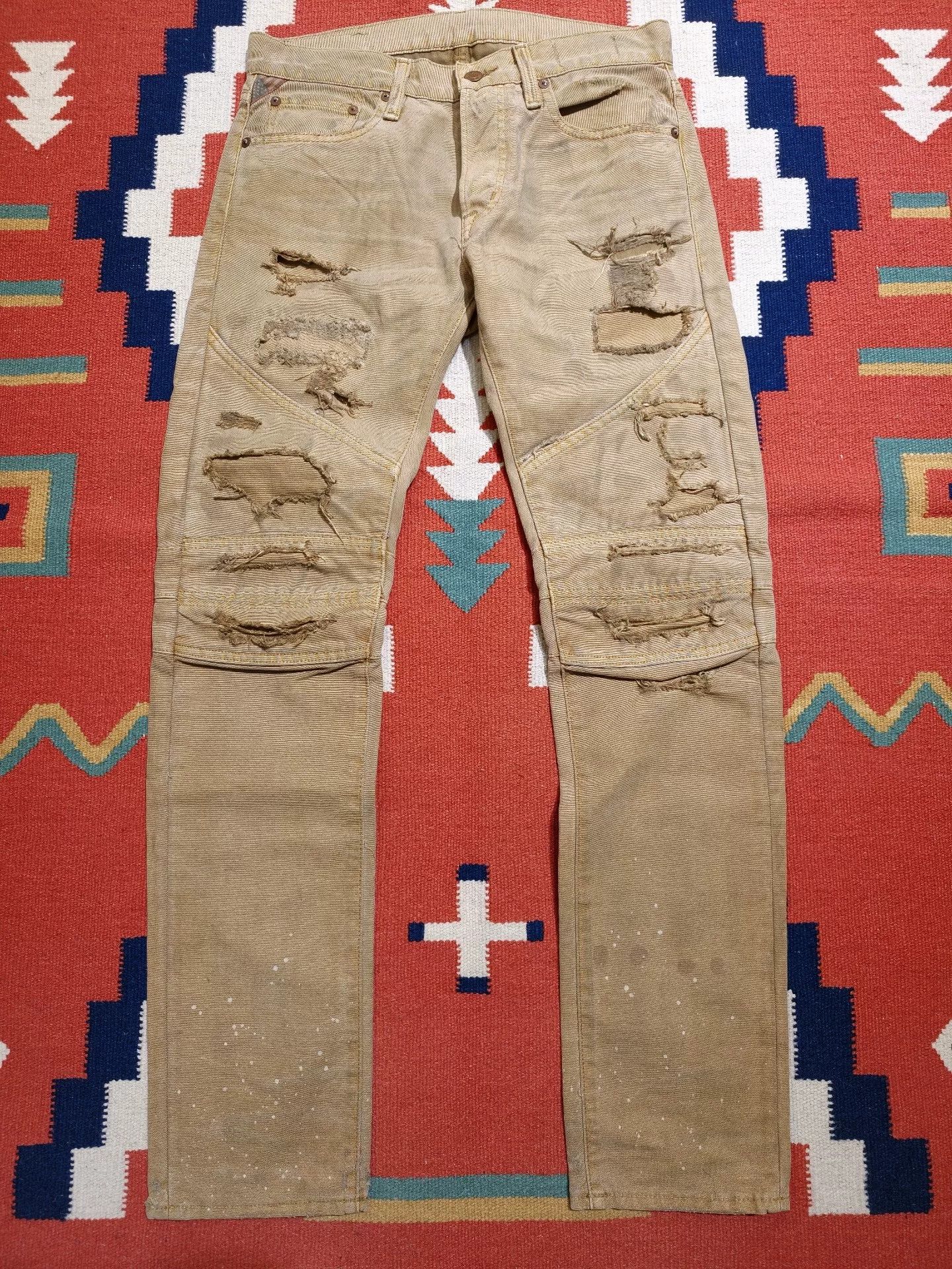 RRL Ralph Lauren RRL Ralph Lauren Distressed Worker Pants Size US 30 / EU 46 - 1 Thumbnail