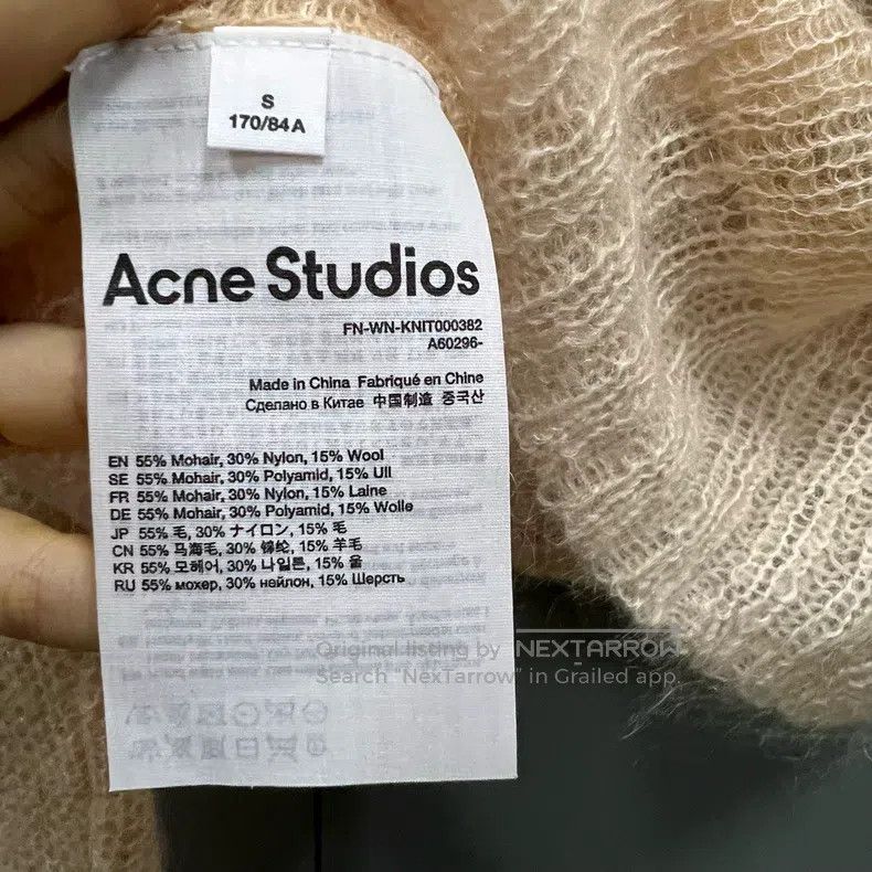 Acne Studios Acne Studios Pastel Pink V-neck Knit Open Cardigan Size S / US 4 / IT 40 - 3 Thumbnail
