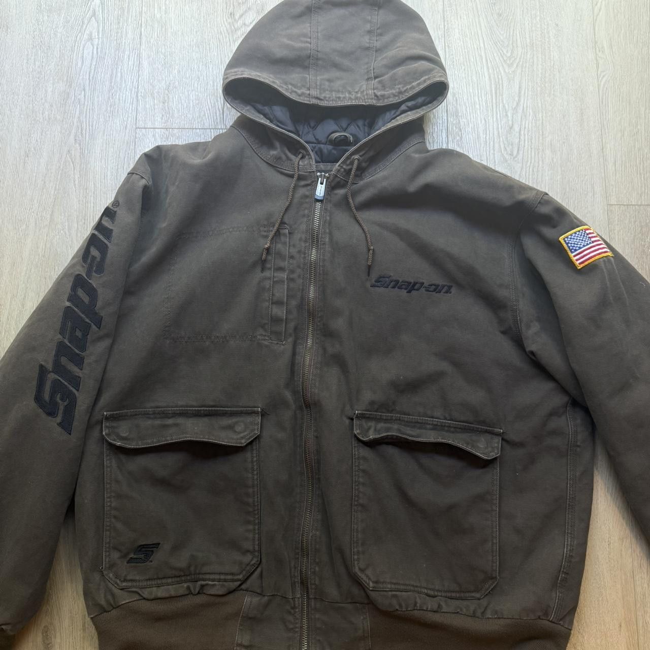 Other Vintage Snap On Jacket Mens Pockets Lined Canvas Bomber Size US XXL / EU 58 / 5 - 1 Thumbnail