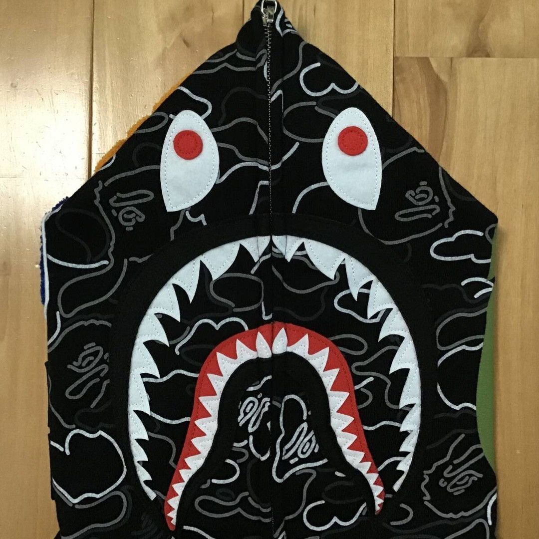 Bape BAPE NEON CAMO Shark Full Zip Hoodie a bathing ape Size US S / EU 44-46 / 1 - 4 Thumbnail