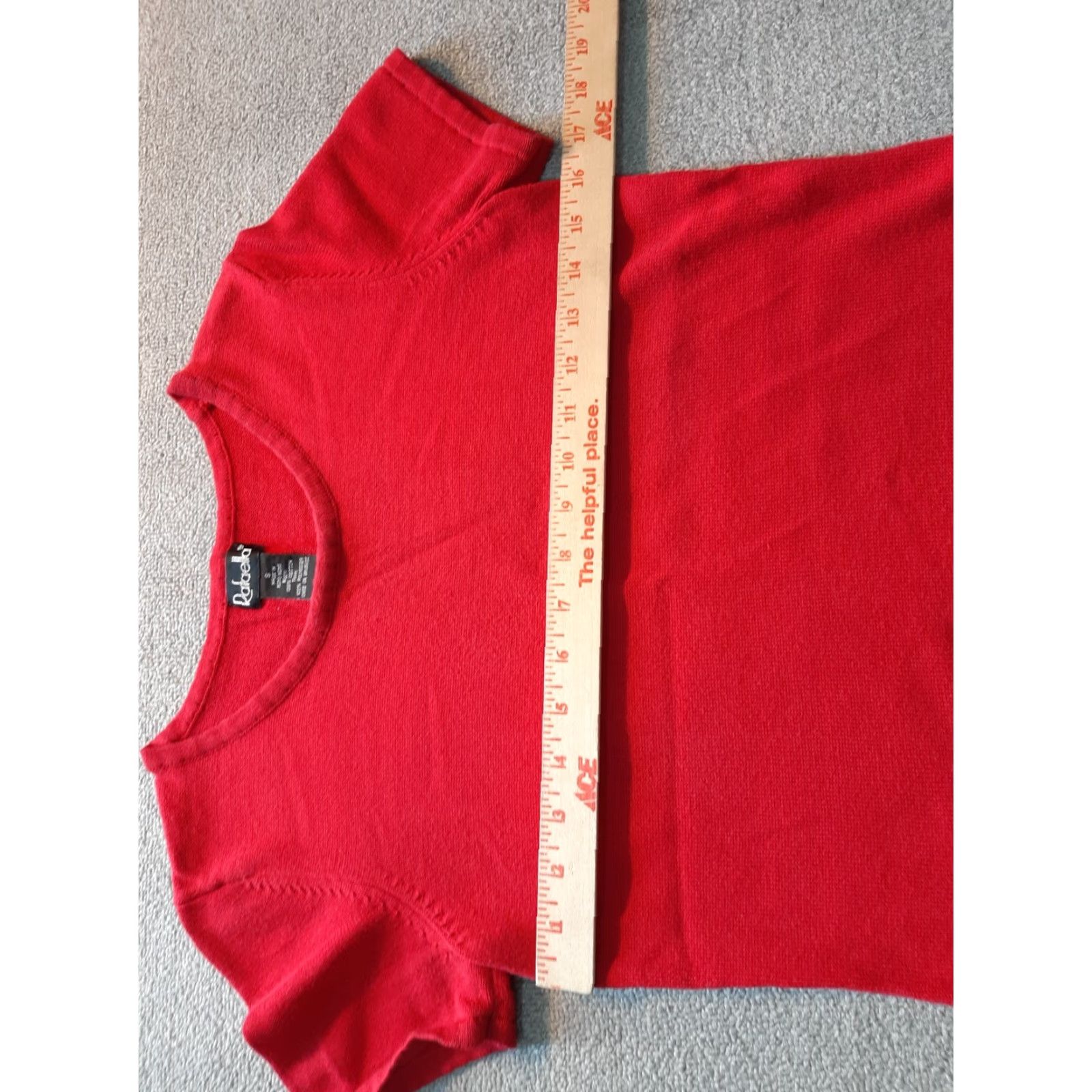 Vintage Rafaella Studio Women’s Shirt Short Sleeve Red Knit Cotton Top S Today S? Size S / US 4 / IT 40 - 3 Thumbnail