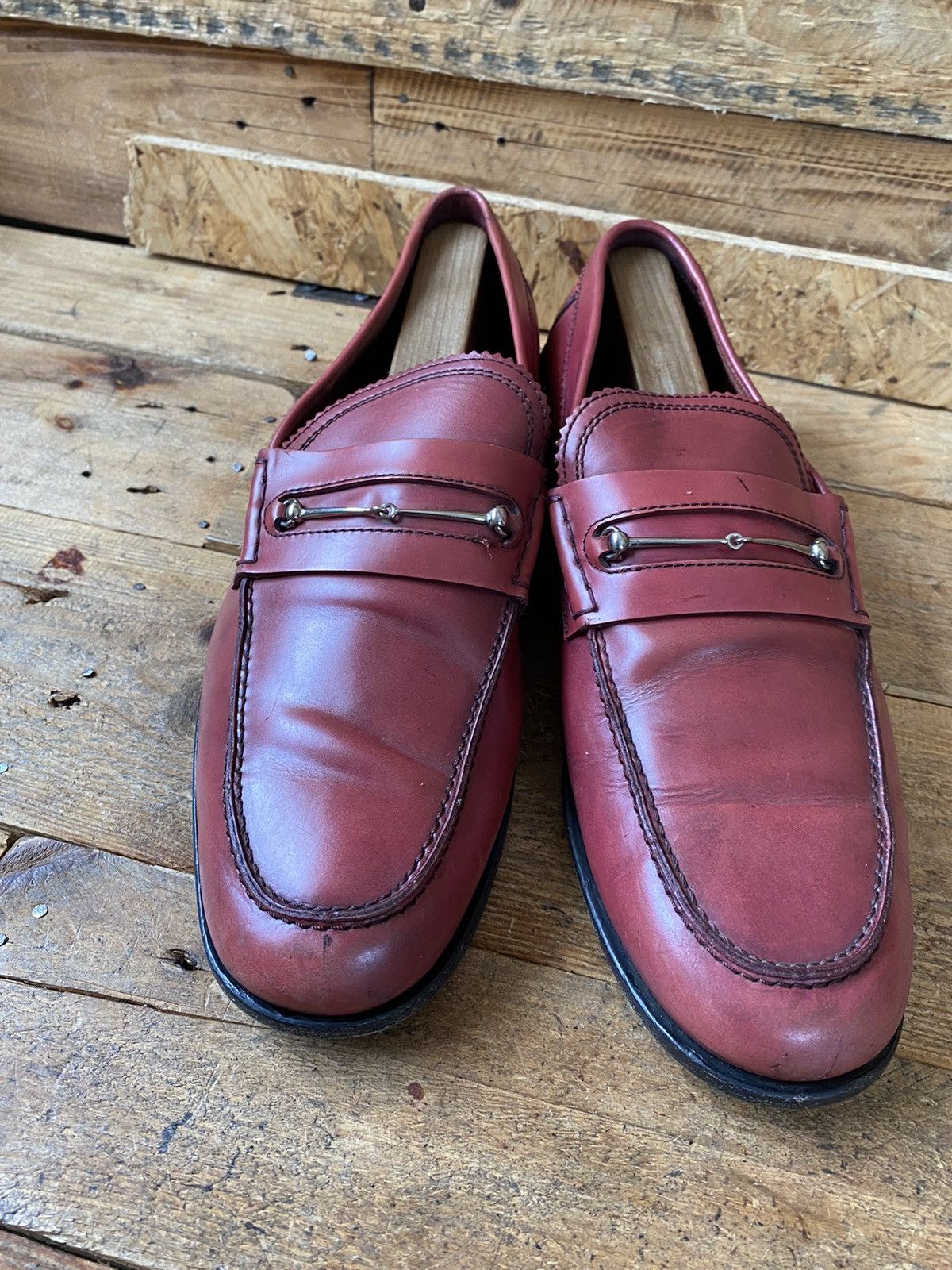 Designer × Gucci Gucci horsebit patent leather loafers Uk sz10 Size US 11 / EU 44 - 9 Thumbnail