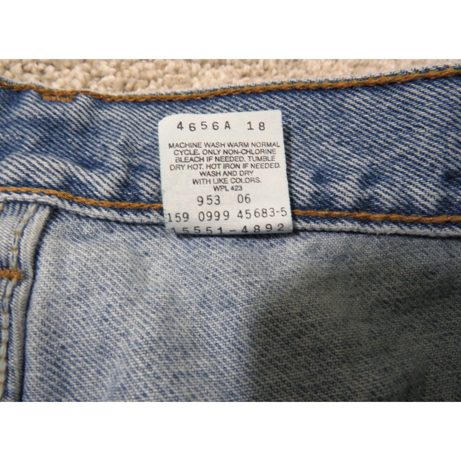 Levi's VINTAGE Levi's 550 Jeans Denim 12 Reg Blue Slim Straight Inseam 32 Women Size 34" / US 12 / IT 48 - 4 Thumbnail