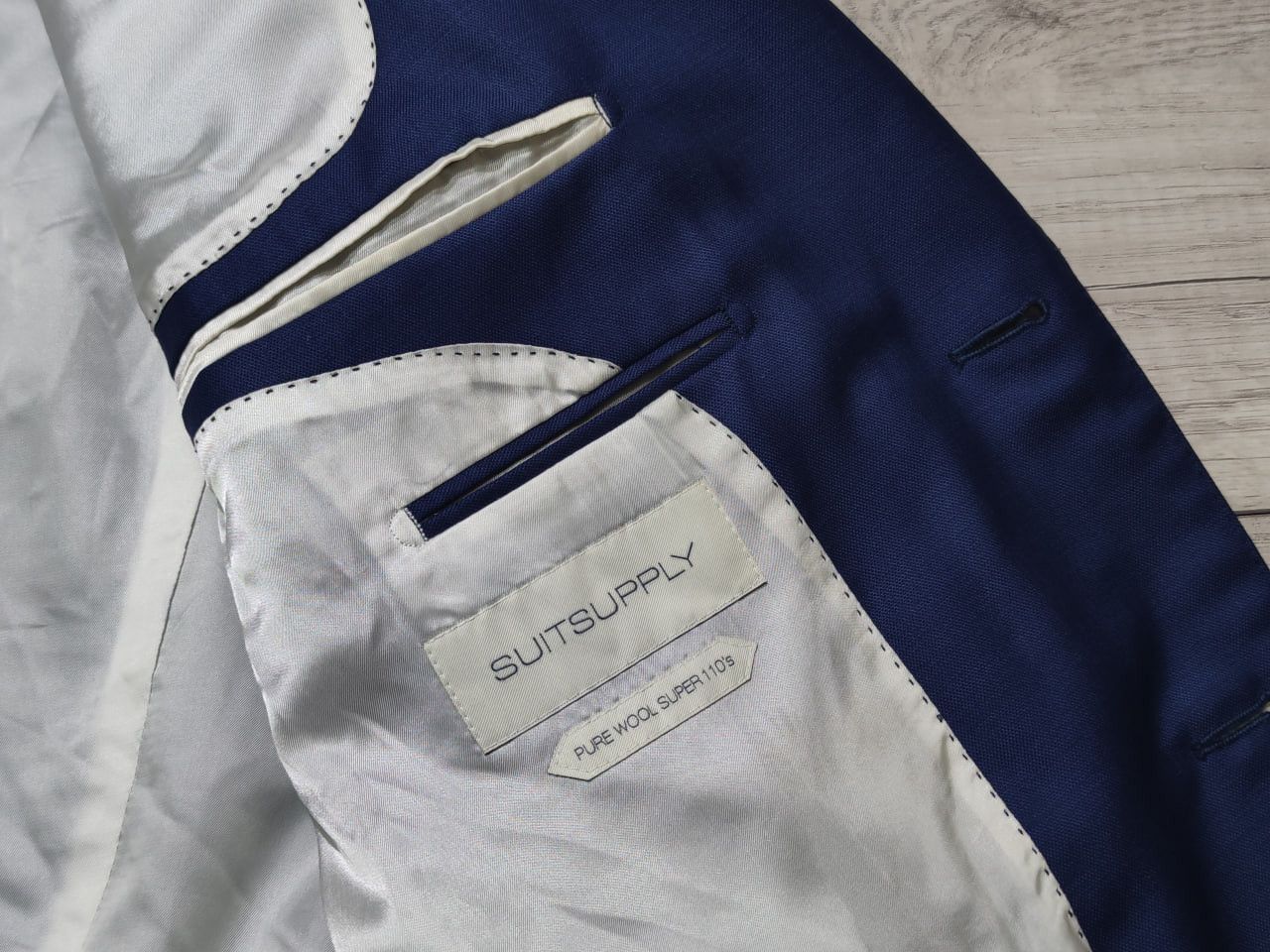 Suitsupply SUITSUPPLY Napoli SB Regular Pure Wool Super 110's Blazer Size 44R - 9 Thumbnail